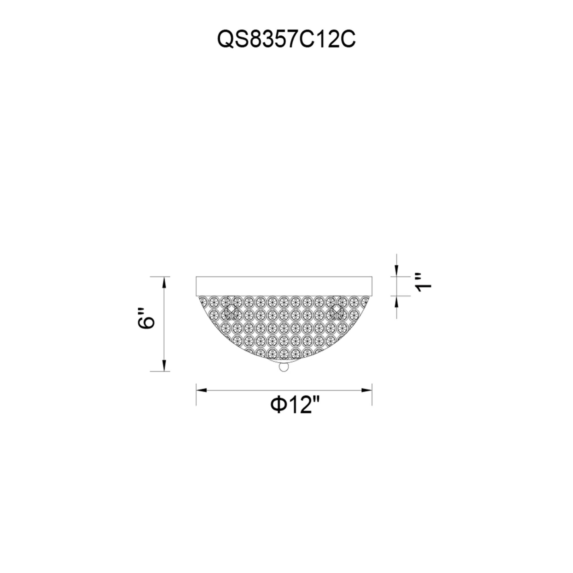 Globe 12 Inch 3 Light Flush Mount by CWI Lighting