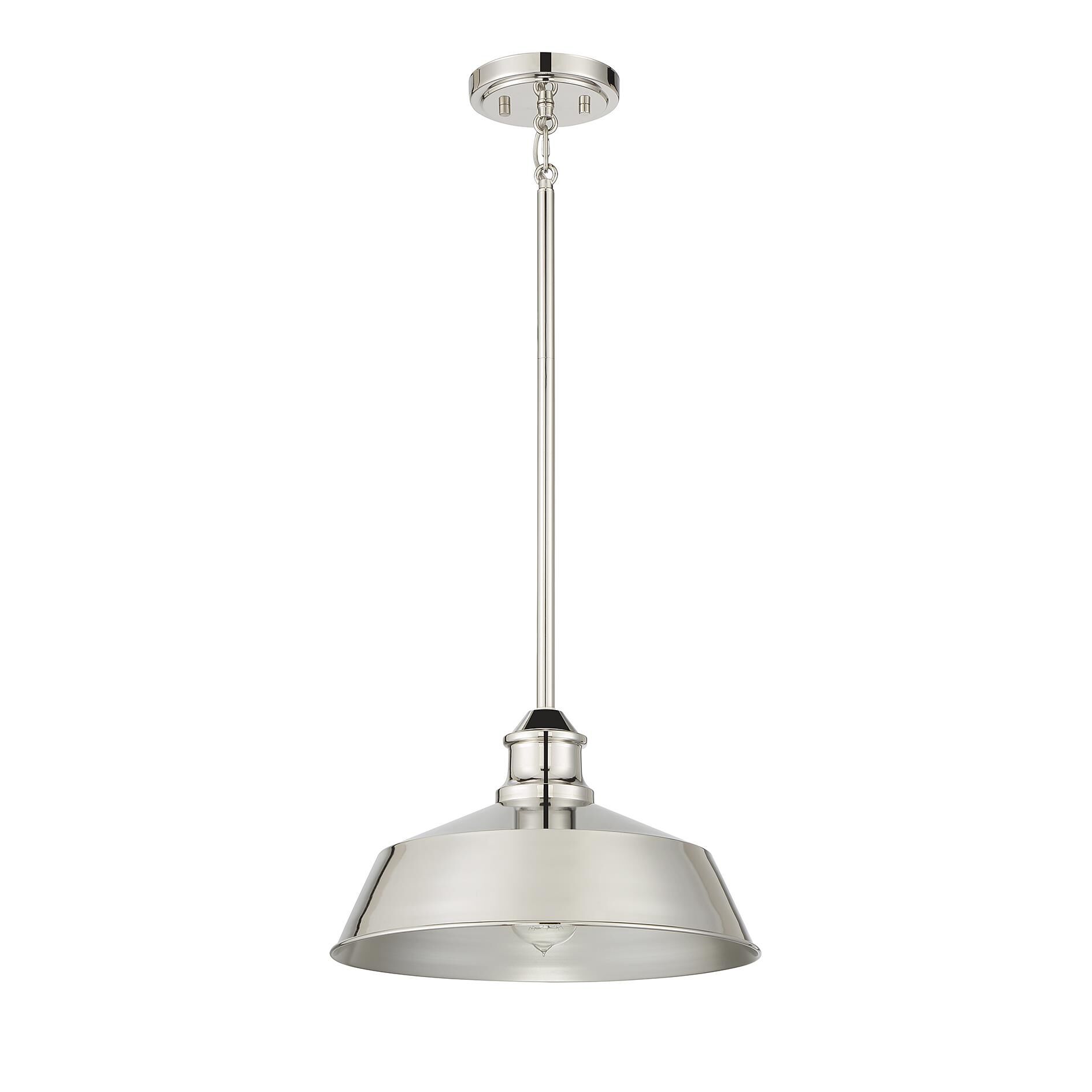 Shown in Polished Nickel finish and Metal shade