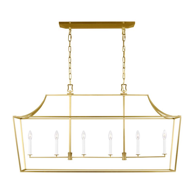 Chapman & Myers Southold 48 Inch 6 Light Linear Suspension Light by Visual Comfort Studio Collection