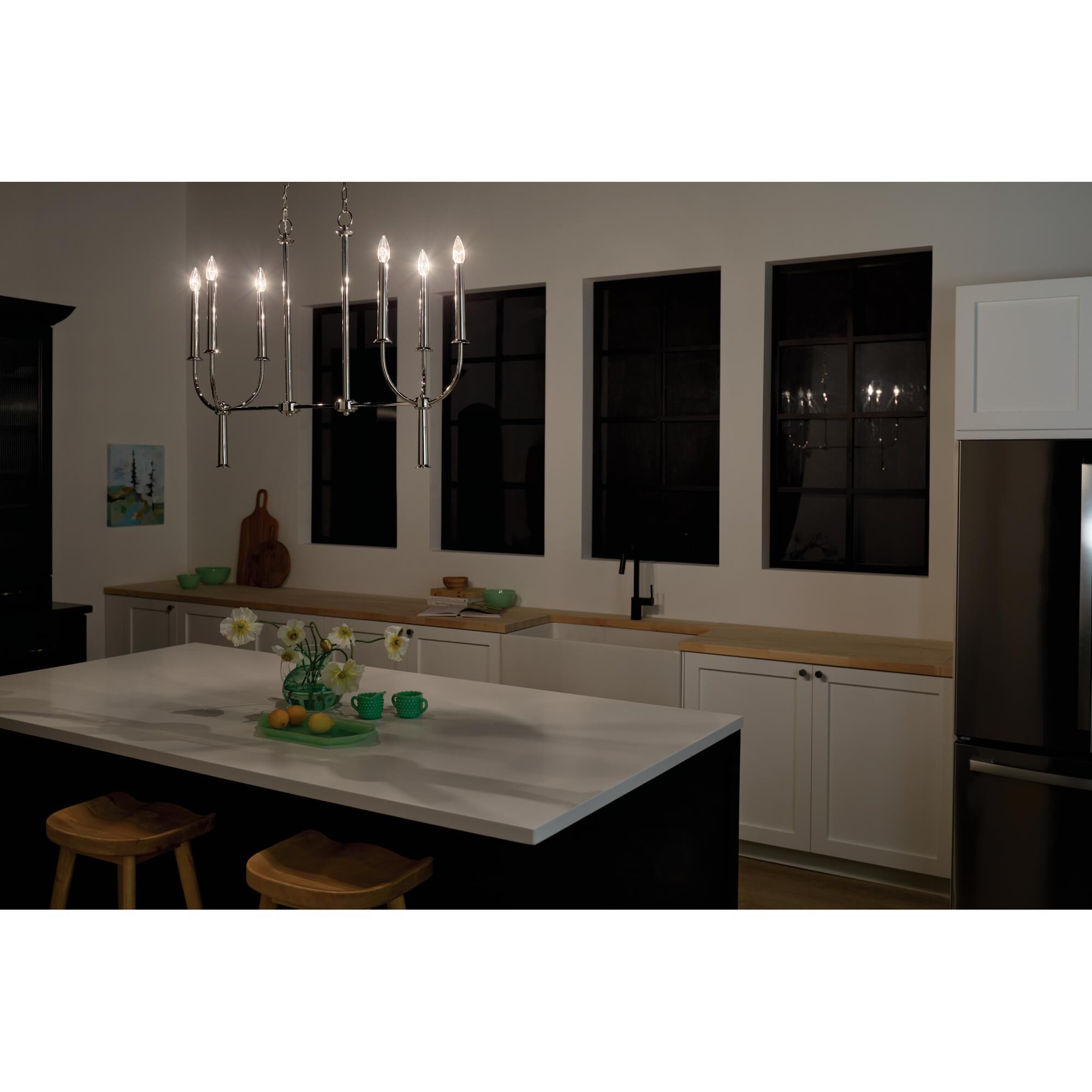 Florence 40 Inch 6 Light Linear Suspension Light by Kichler Lighting