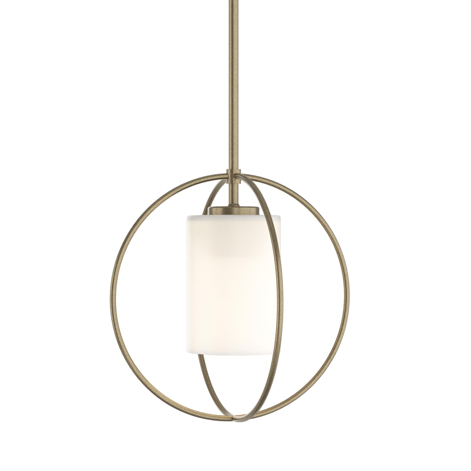 Shown in Soft Gold finish and Opal glass