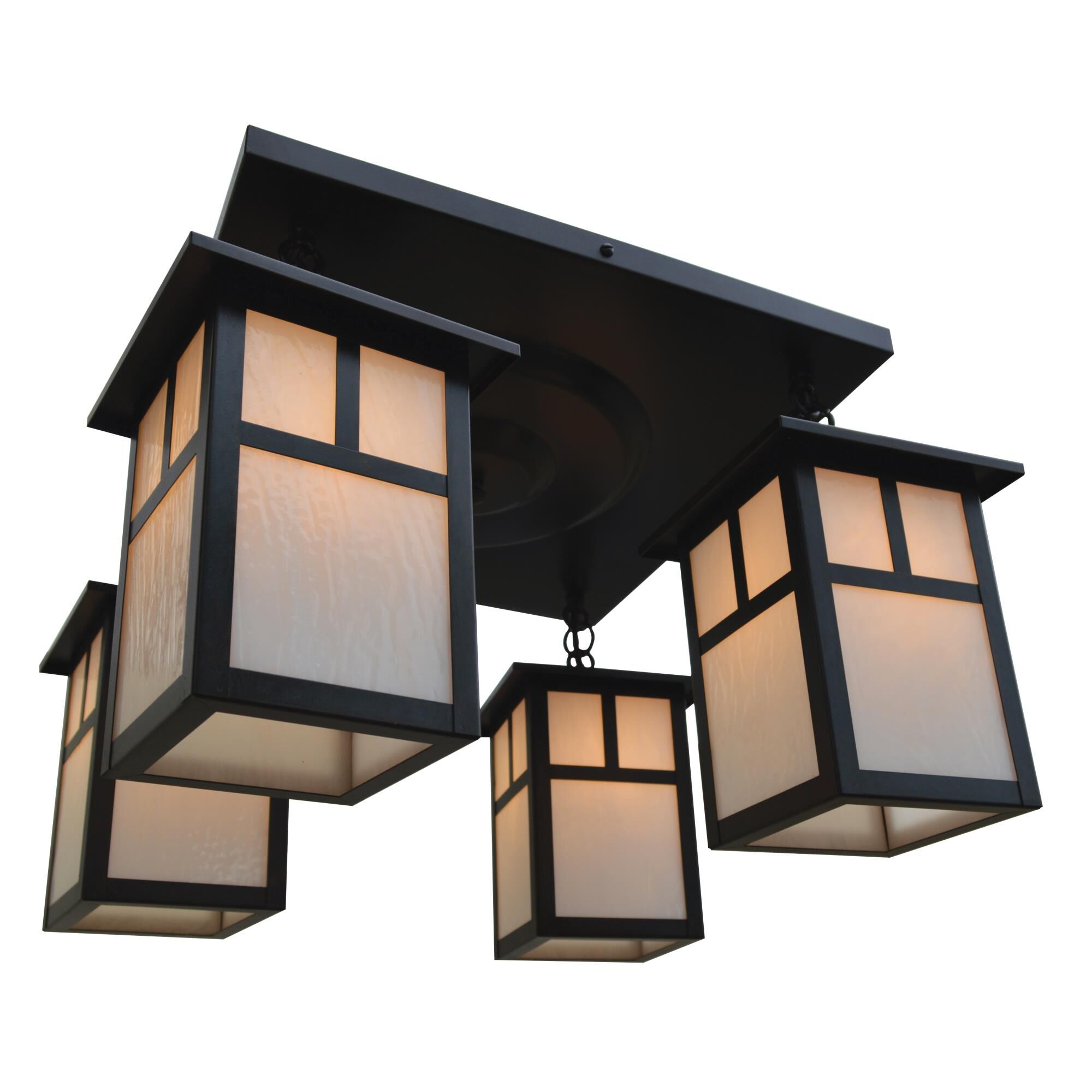 Mission 18 Inch 4 Light Semi Flush Mount by Arroyo Craftsman