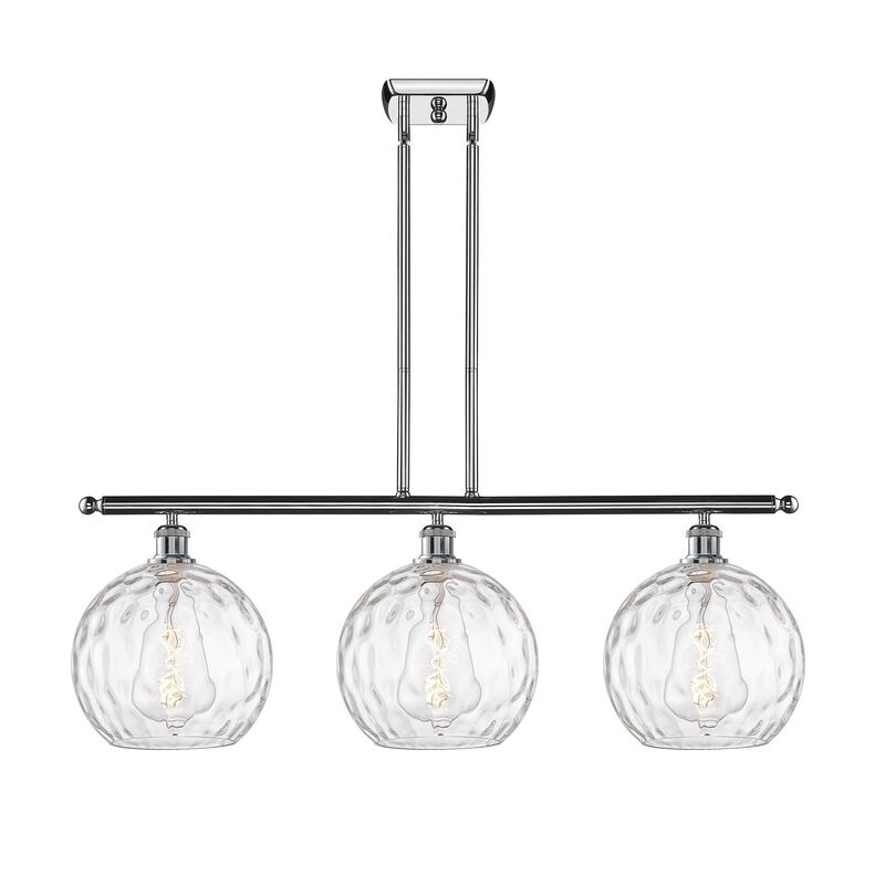 Bruno Marashlian Athens Water Glass 36 Inch 3 Light Linear Suspension Light by Innovations Lighting