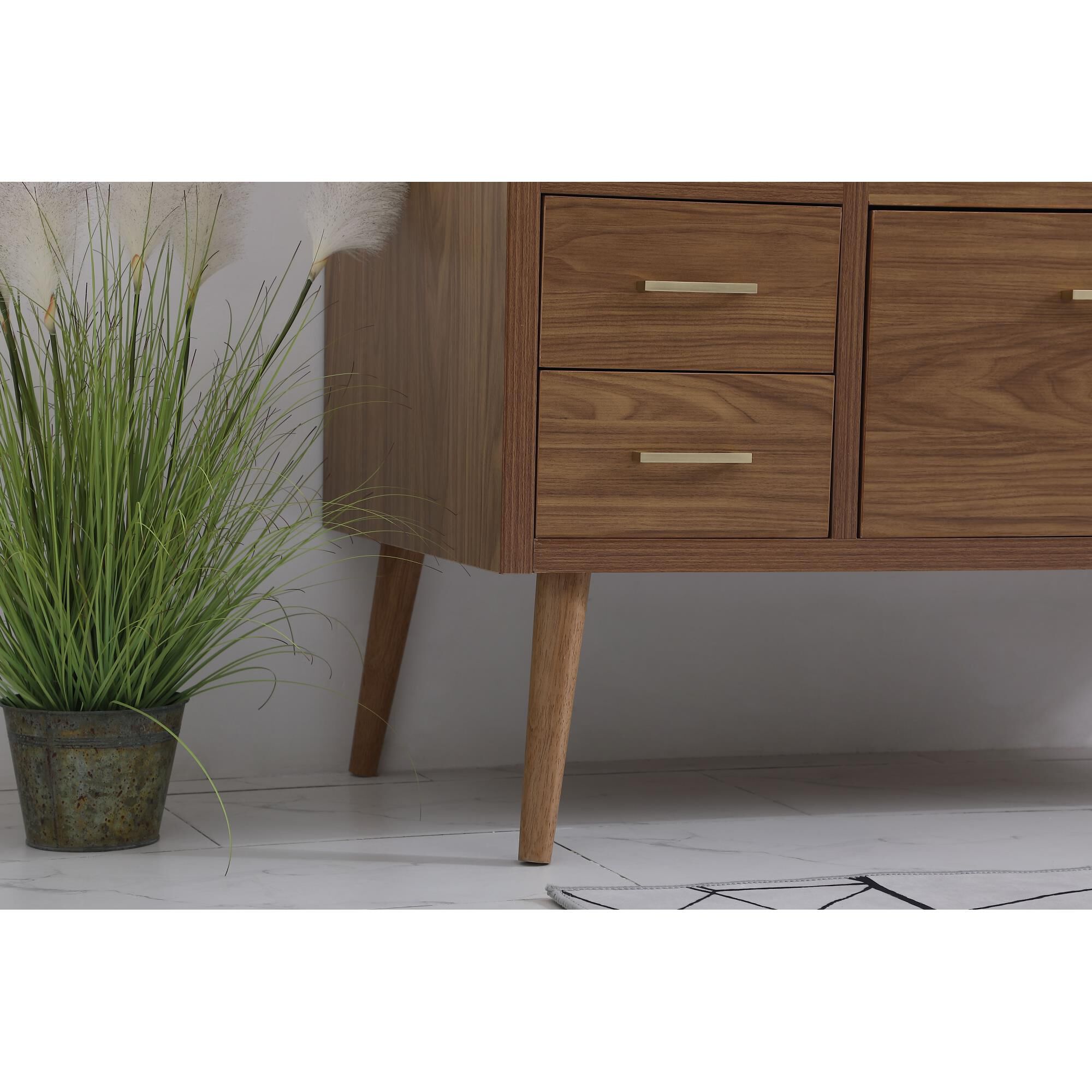 Shown in Walnut Brown And Gold With Ivory finish