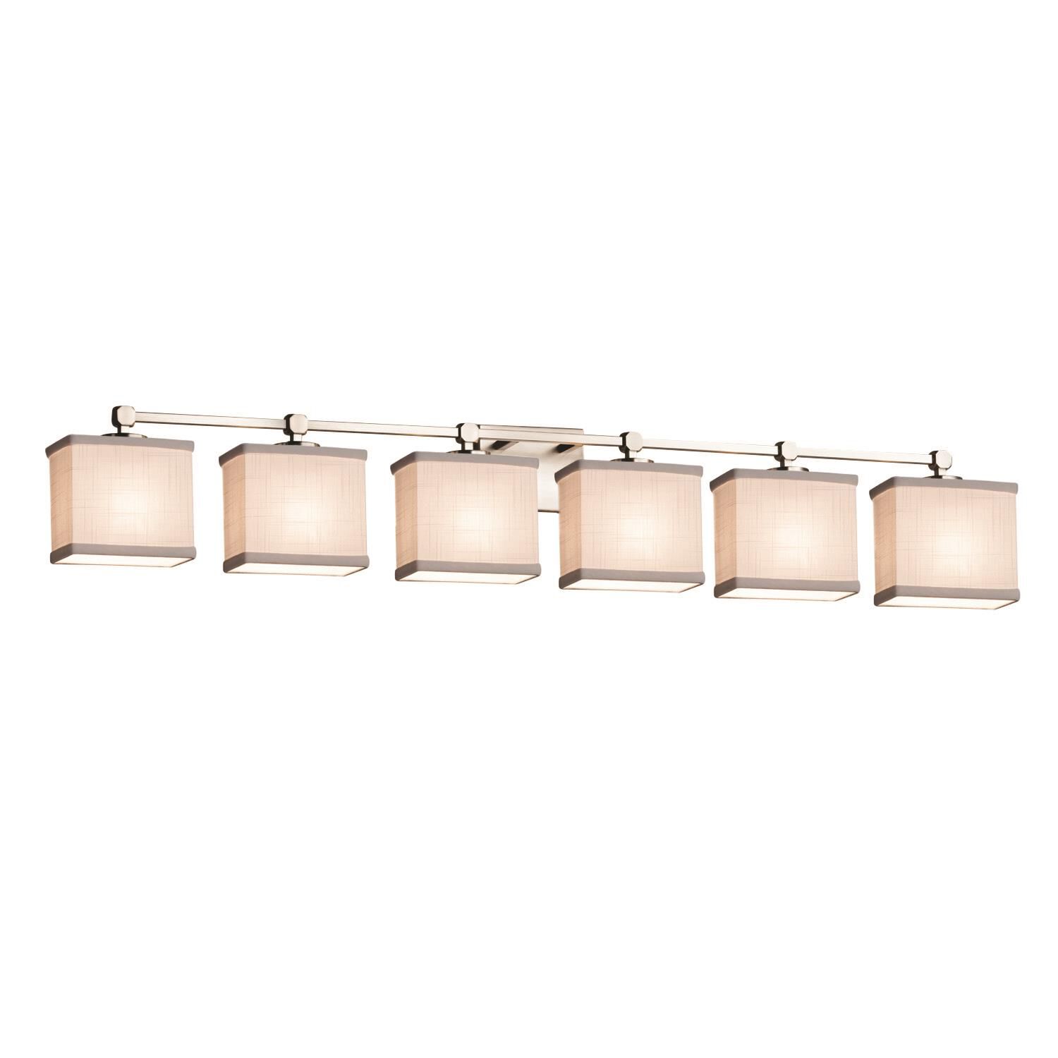 Textile 50 Inch 6 Light Bath Vanity Light by Justice Design Group