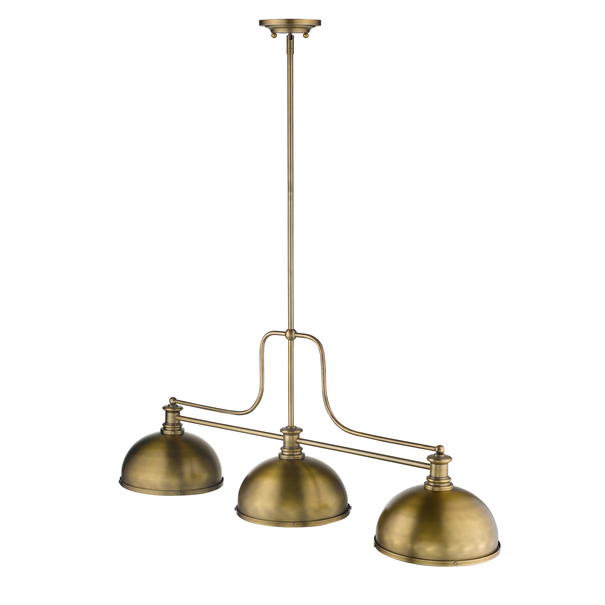 Shown in Heritage Brass finish and Metal + glass and Metal + Glass shade