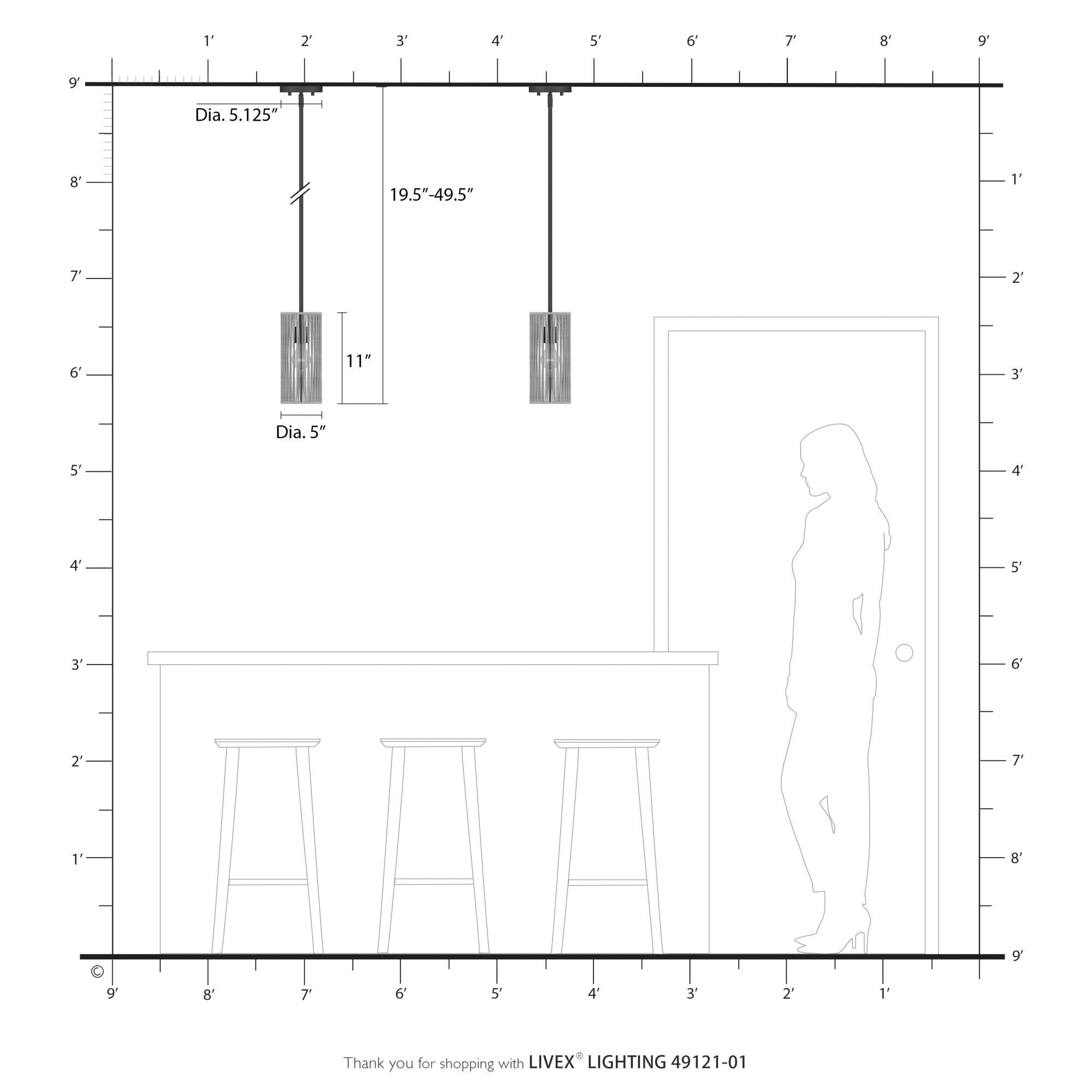 Acordia 5 Inch Mini Pendant by Livex Lighting