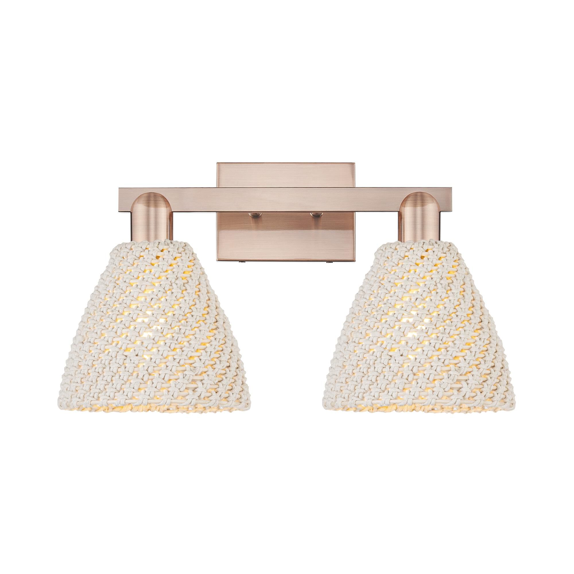 Shown in Antique Copper finish and Natural shade