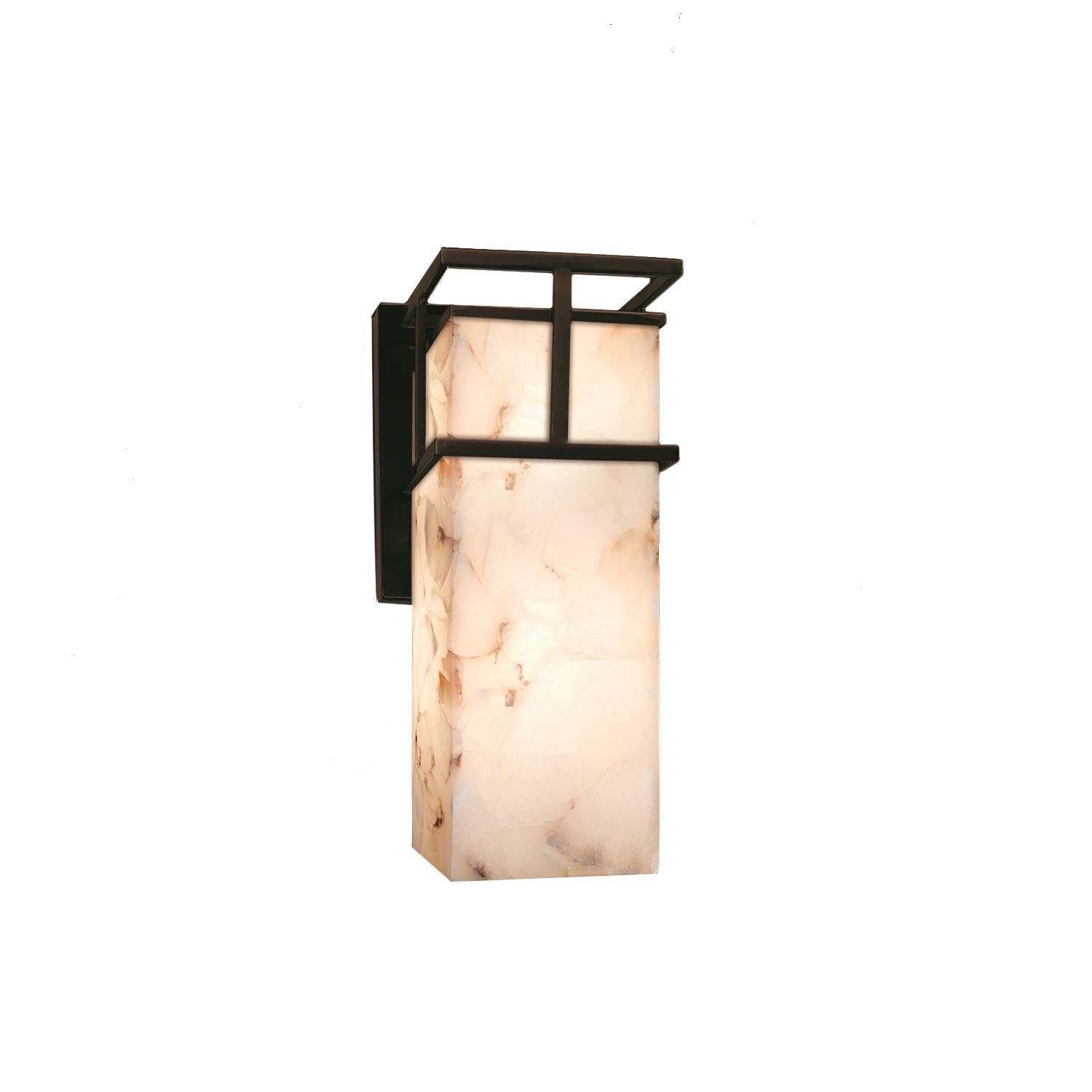 Alabaster Rocks! 10 Inch Tall 1 Light Outdoor Wall Light by Justice Design Group