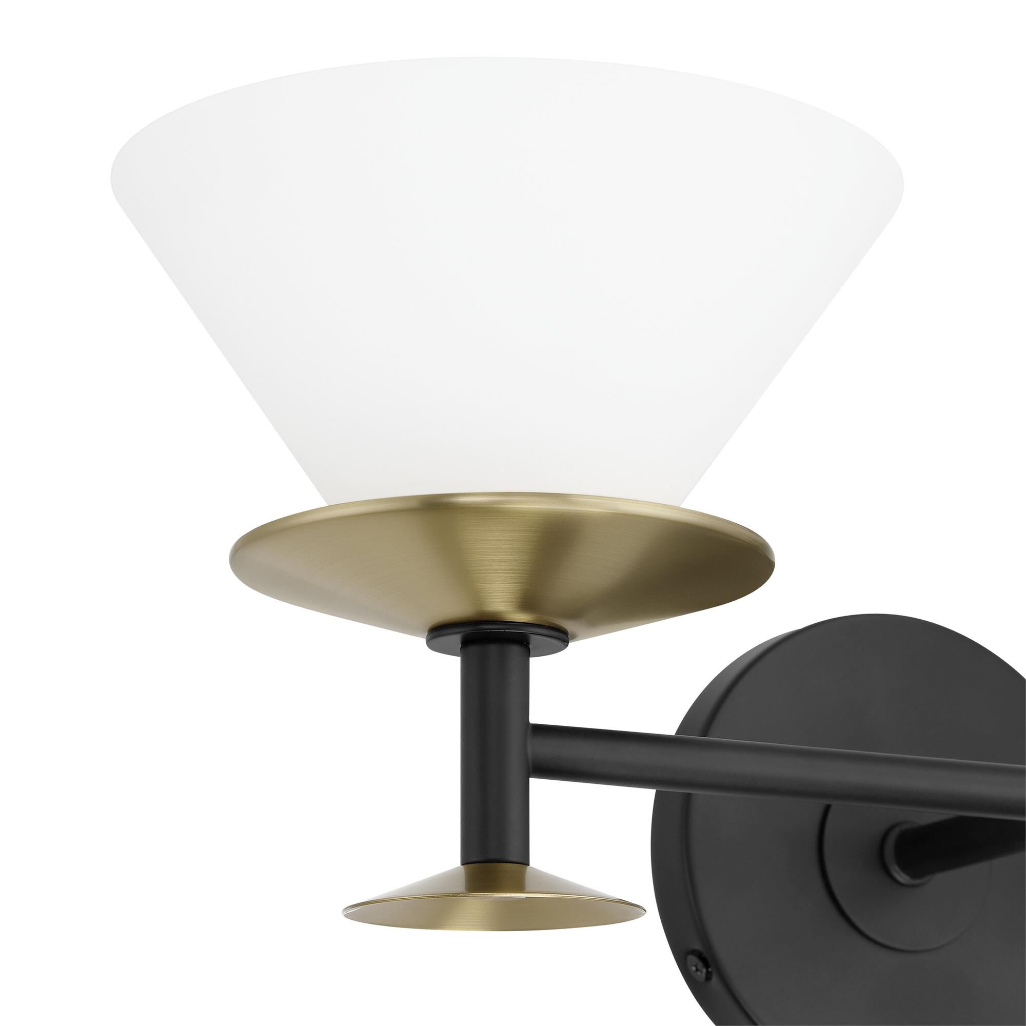 Shown in Matte Black finish and Etched Opal glass
