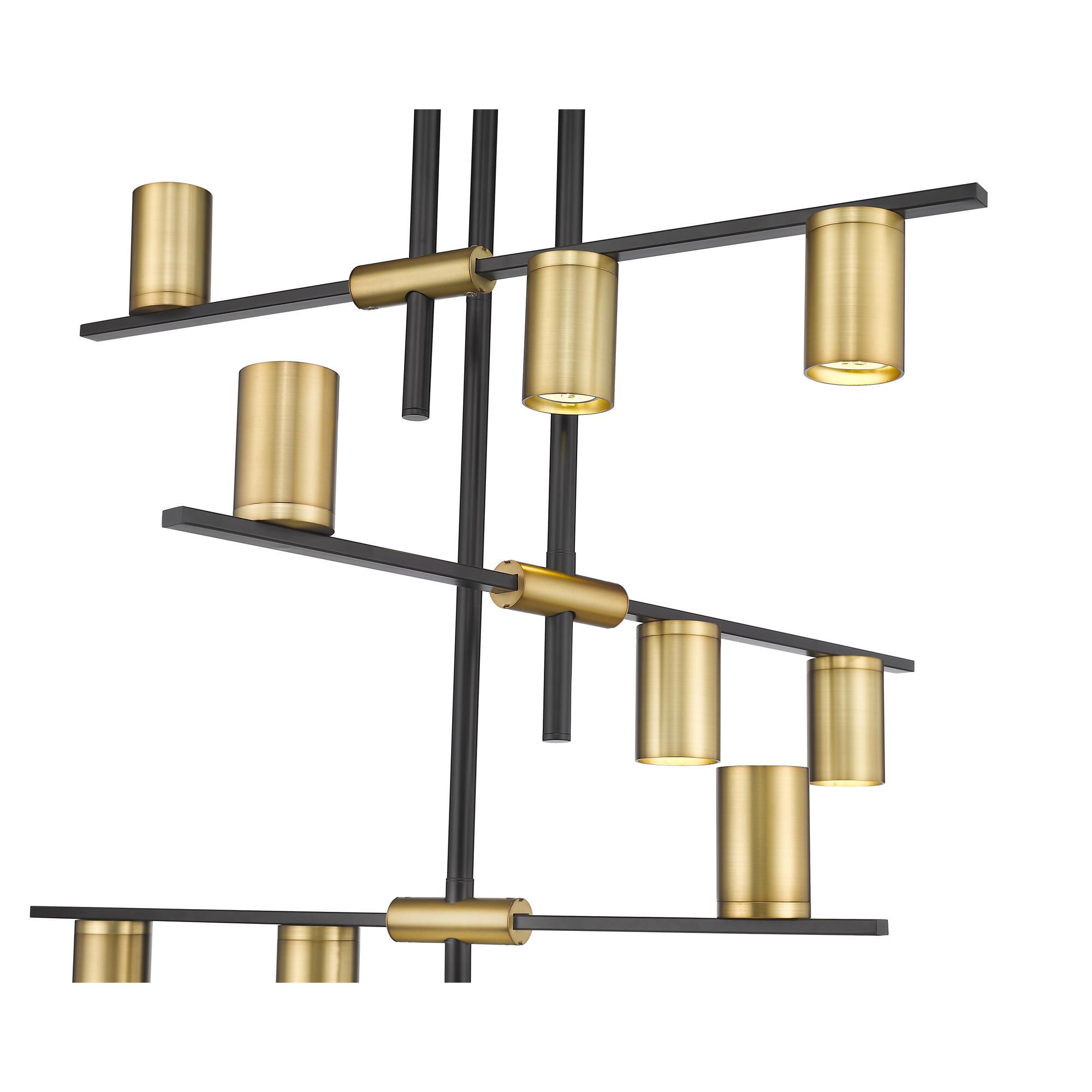 Shown in Matte Black And Olde Brass finish