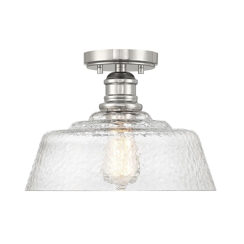 13 Inch 1 Light LED Semi Flush Mount by Meridian Lighting