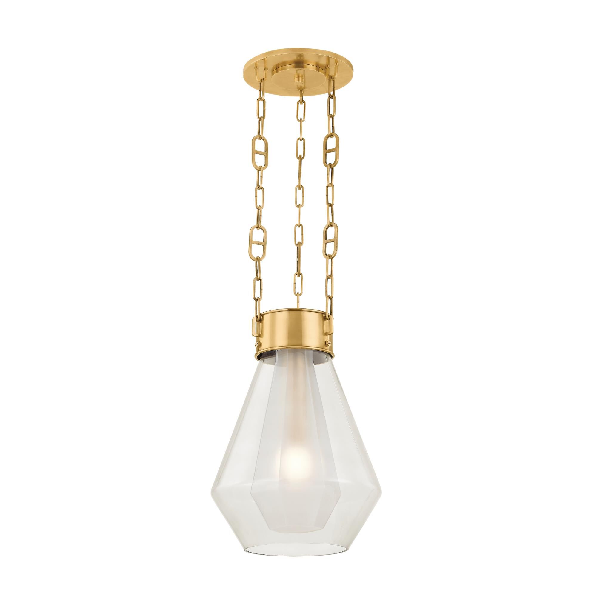 Shown in Vintage Brass finish and Light Bronze glass