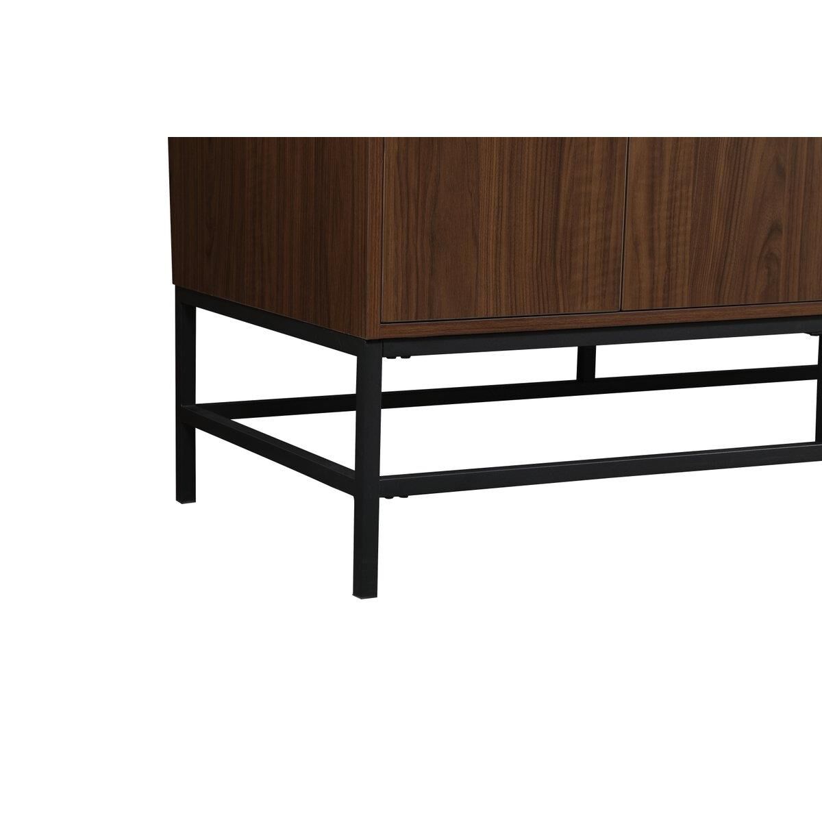 Shown in Walnut finish and With Backsplash accent