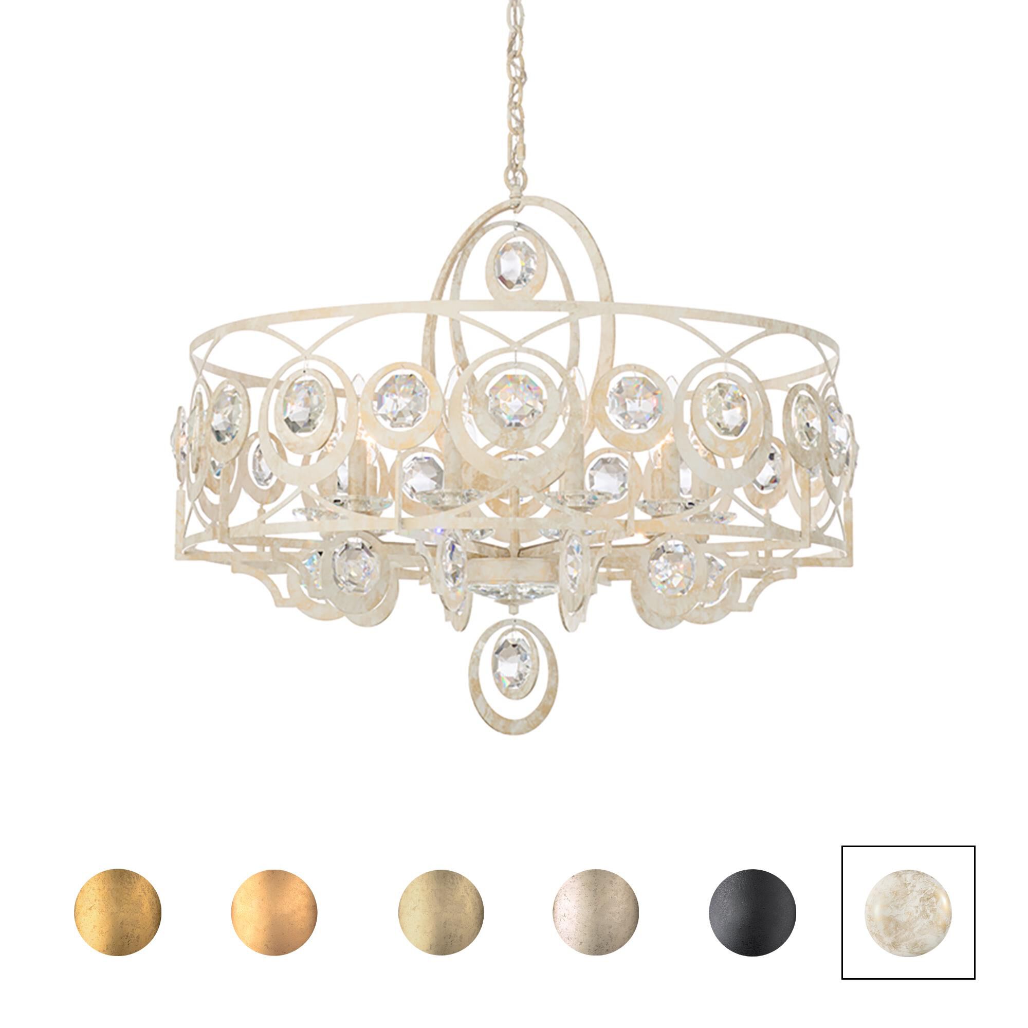 Shown in Antique Silver finish and Clear Radiance crystal