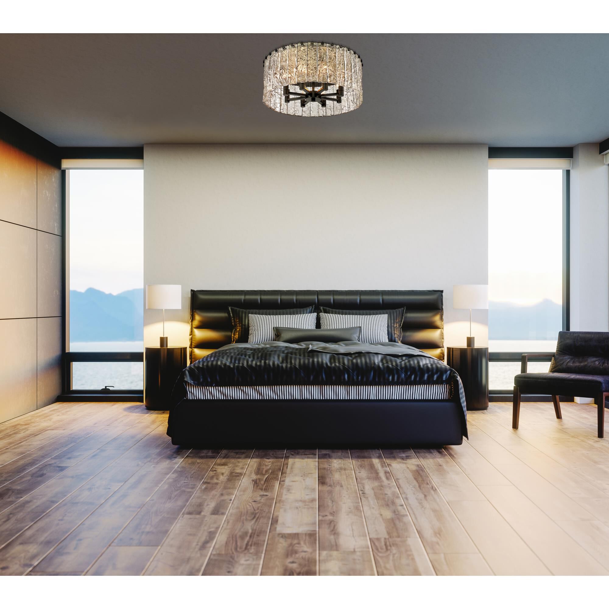 Glacier 20 Inch 8 Light Flush Mount by Z-Lite