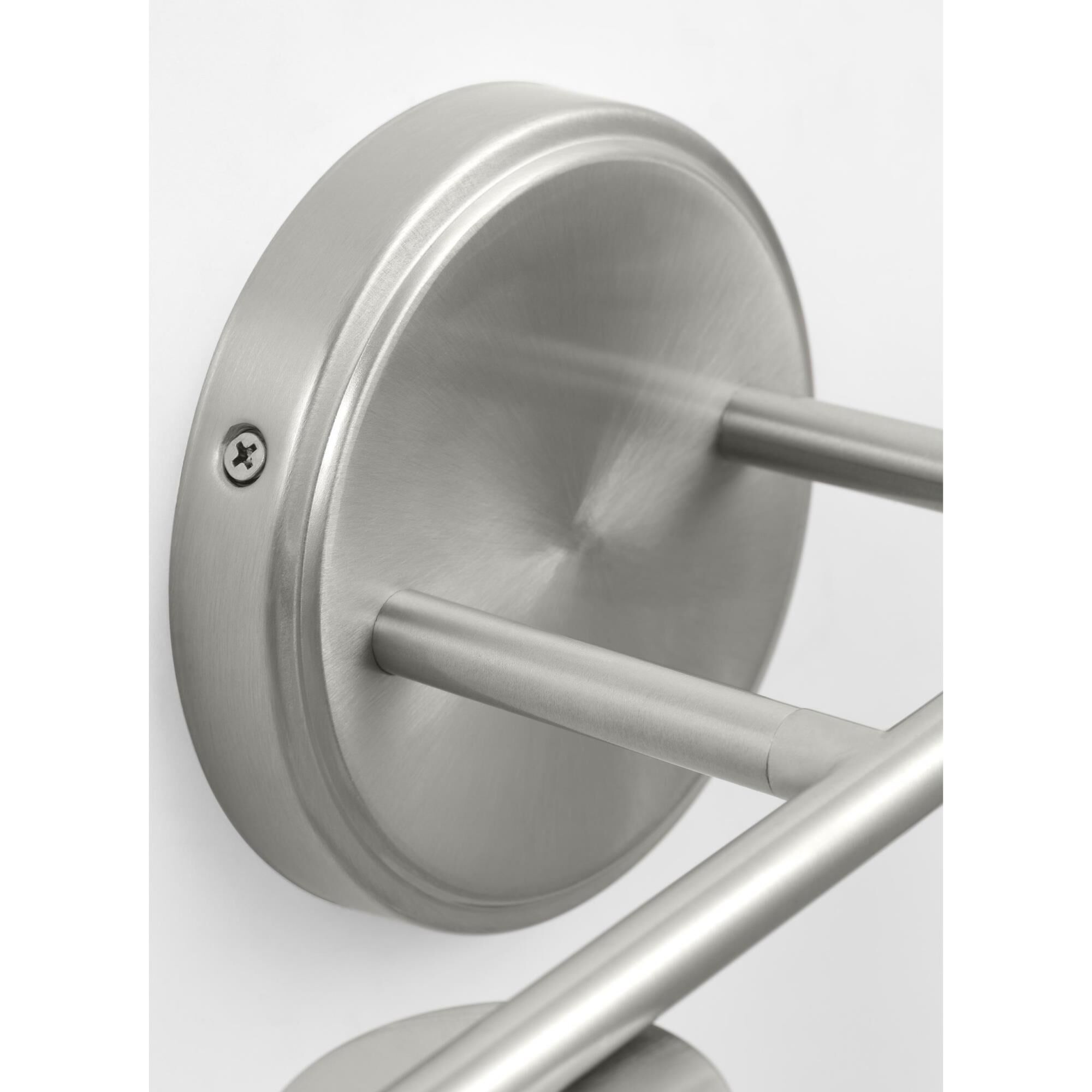 Shown in Brushed Steel finish and Clear Glass s shade