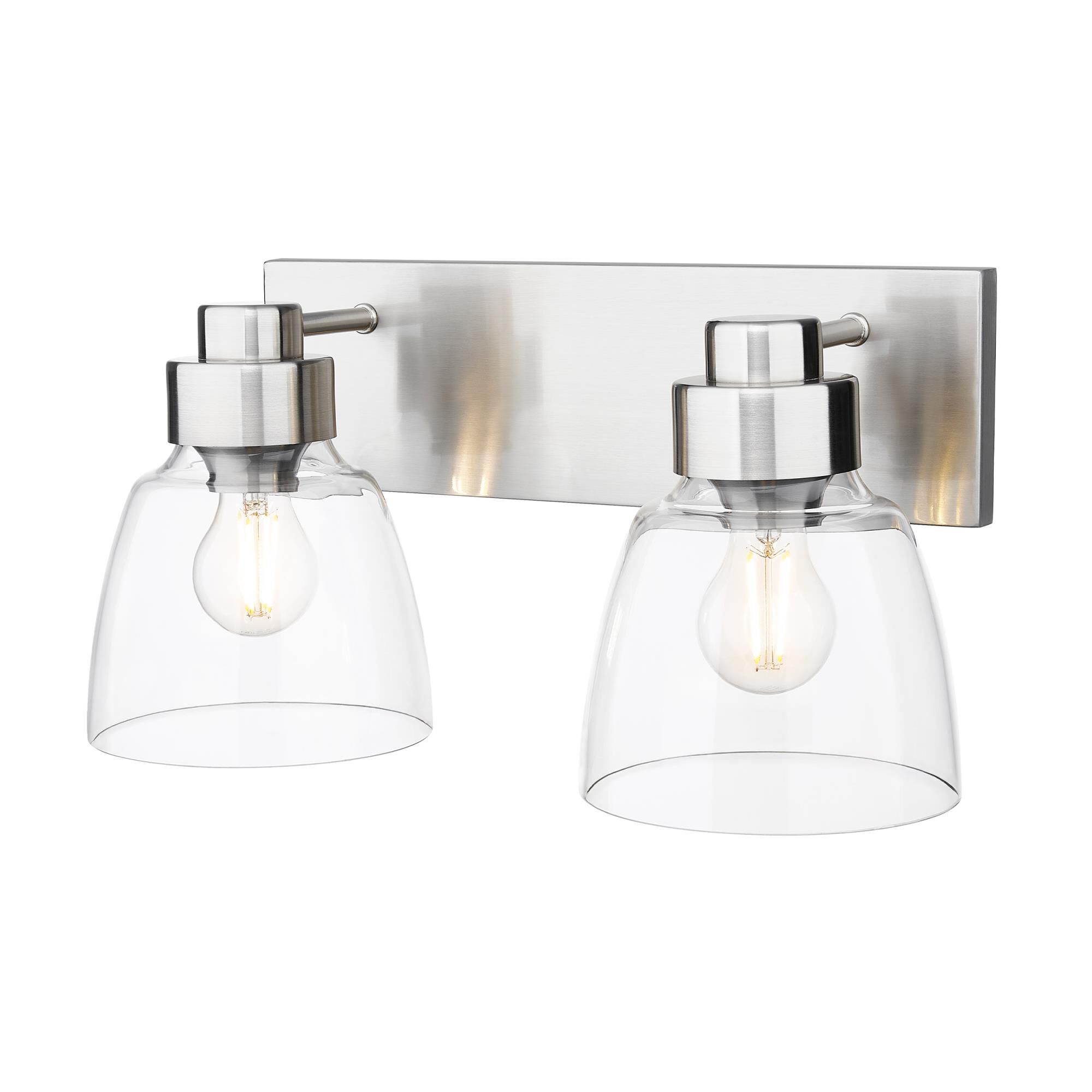 Shown in Pewter finish and Clear glass