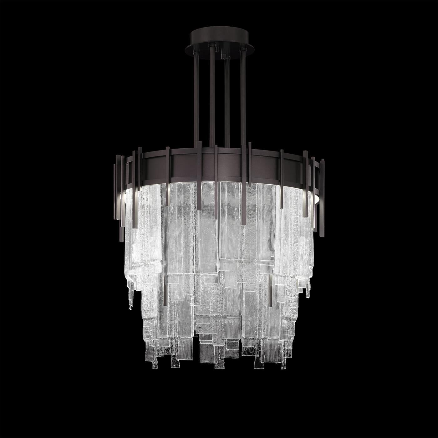 Shown in Black finish and Clear glass