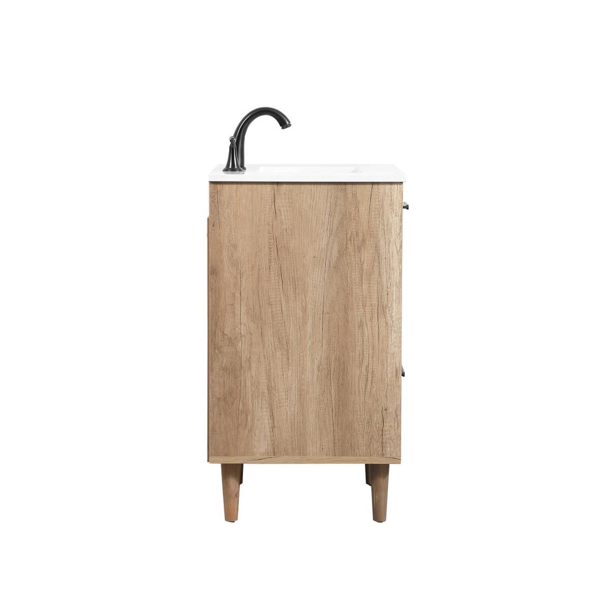 Shown in Natural Oak finish and Without Backsplash accent