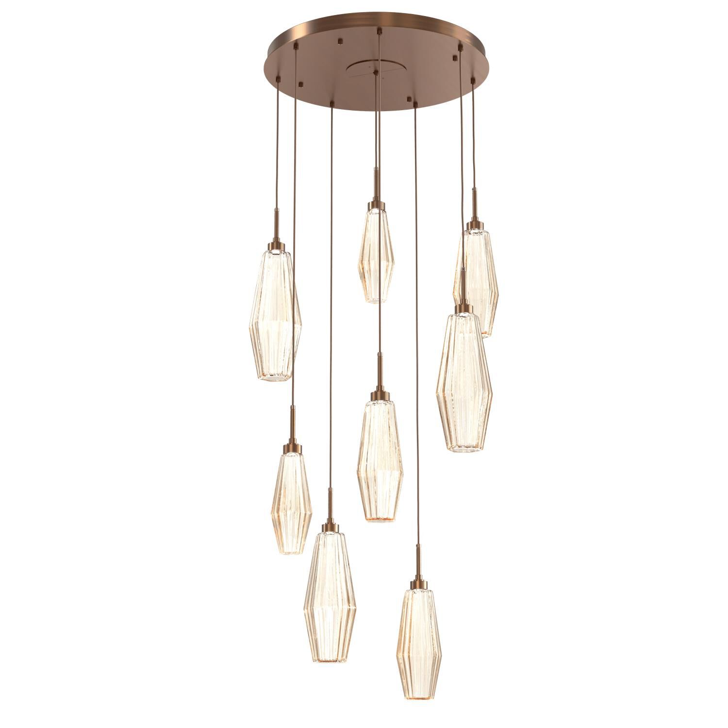 Aalto 27 Inch 8 Light LED Multi Light Pendant by Hammerton Studio
