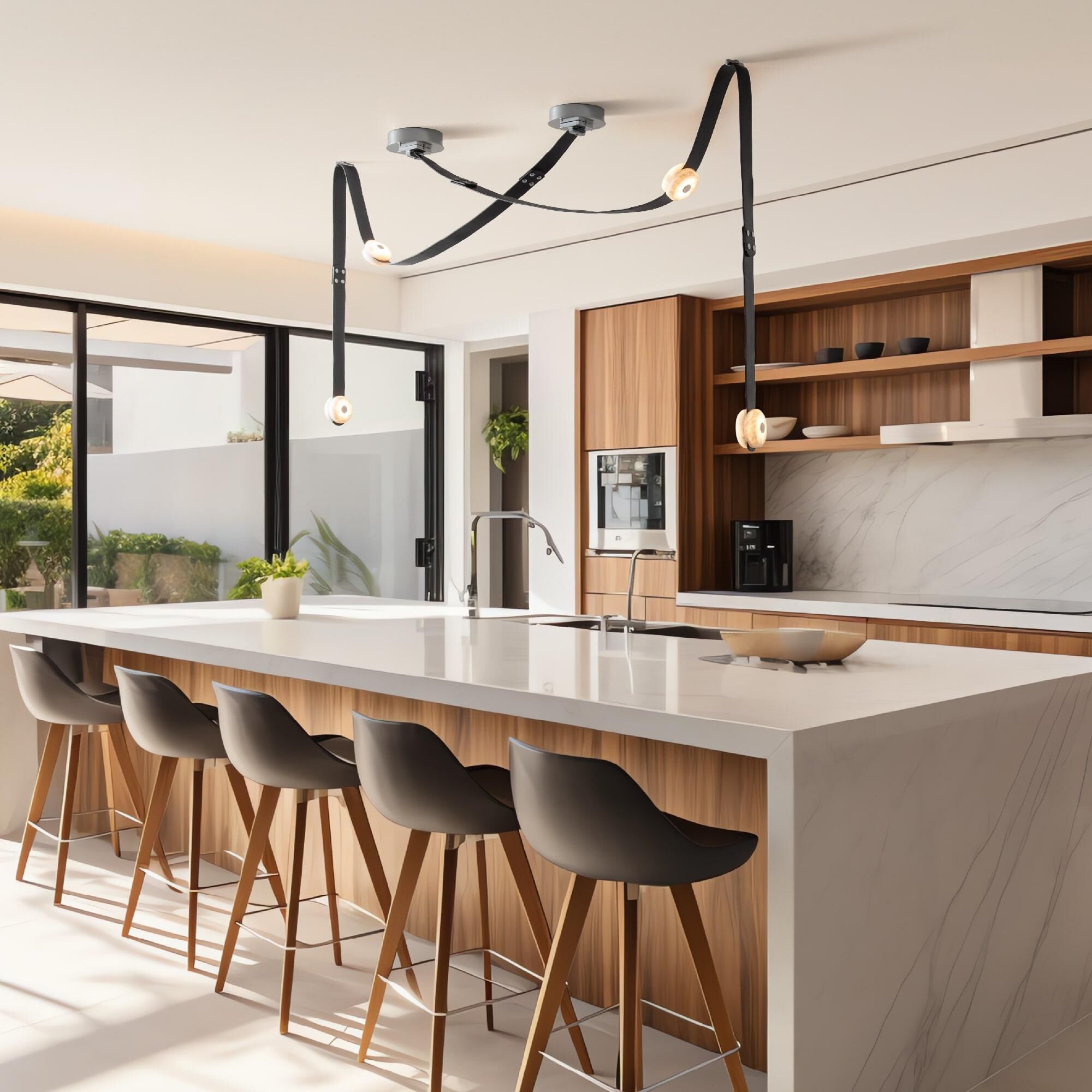 Shown in Sterling finish and Alabaster shade and Black accent