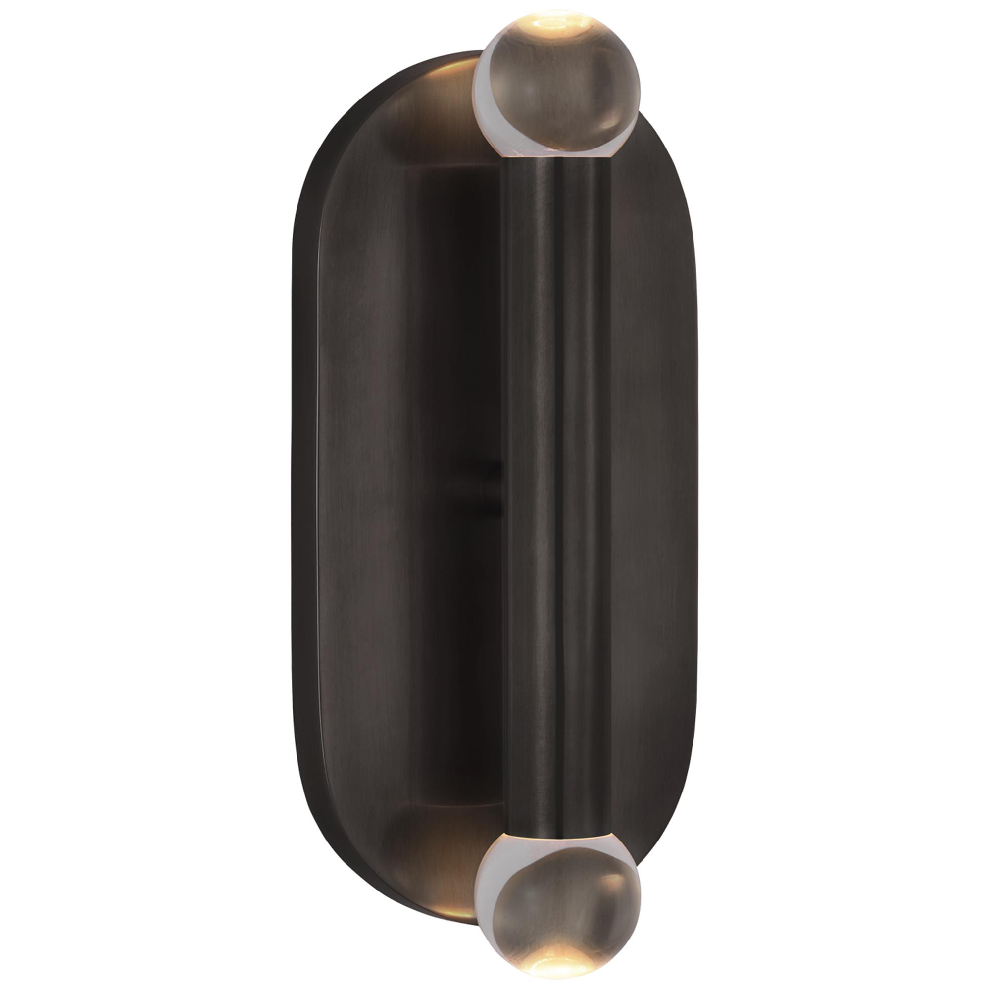 Shown in Bronze finish and Clear glass