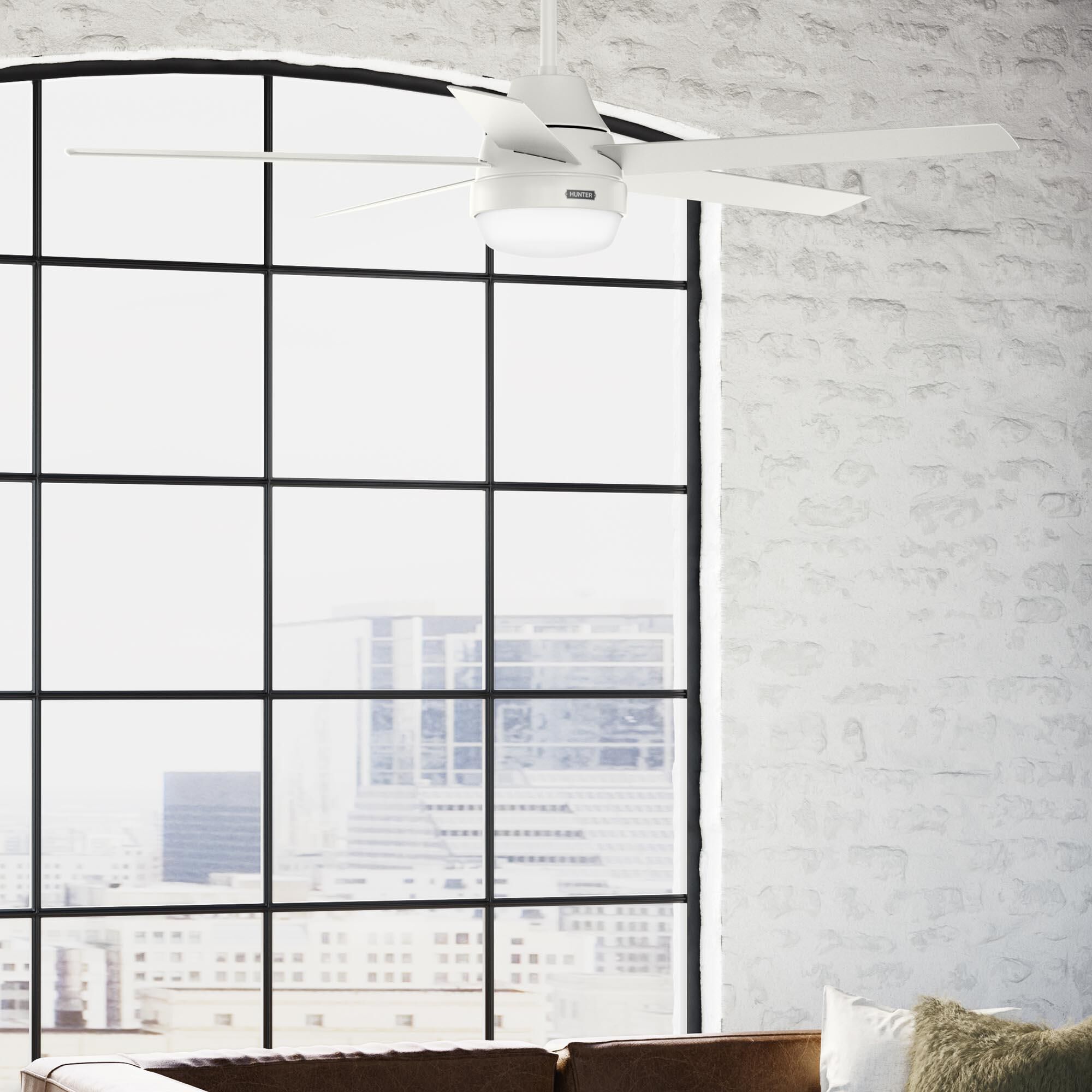 Shown in Fresh White finish and Painted Cased White glass