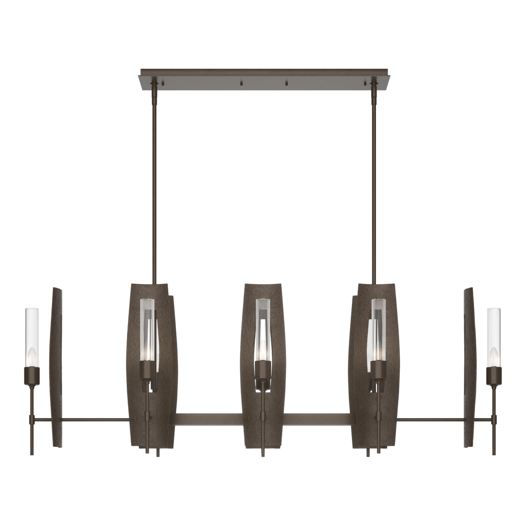 Shown in Bronze finish and Clear glass