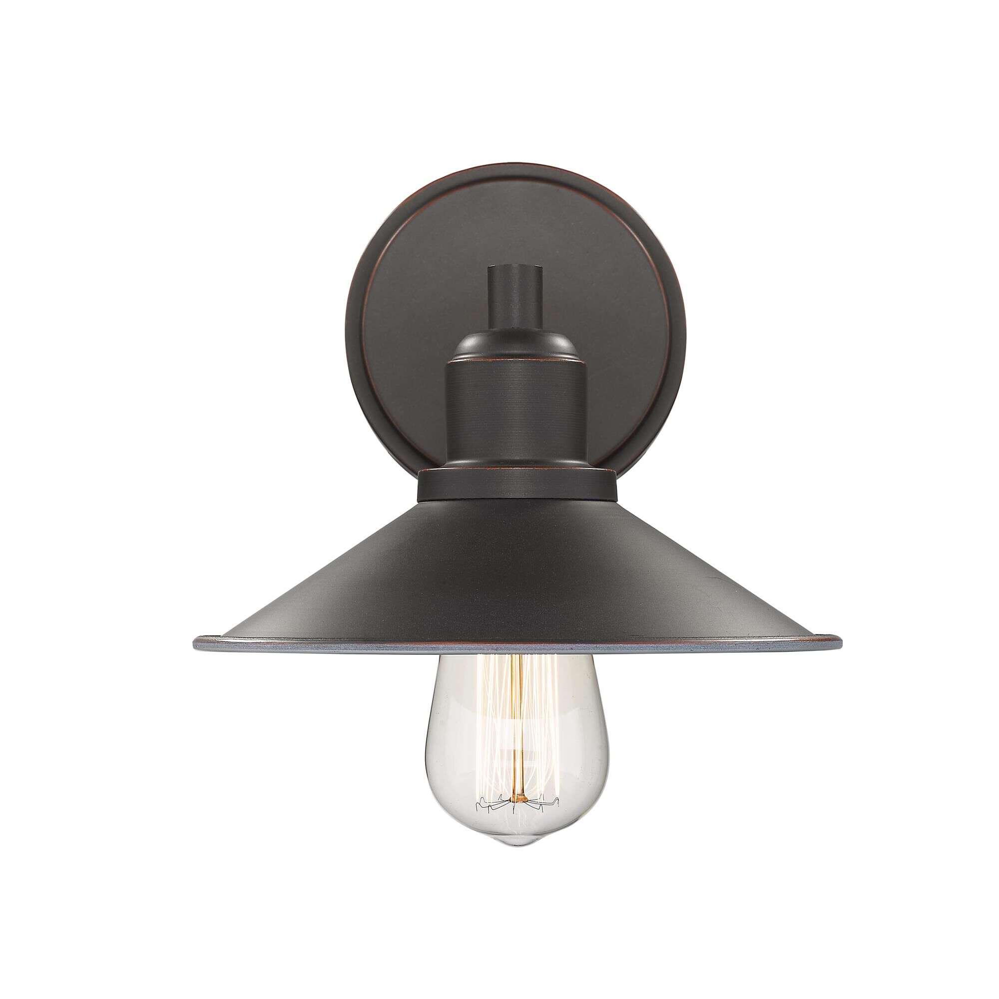 Shown in Olde Bronze finish and Steel glass and Steel shade