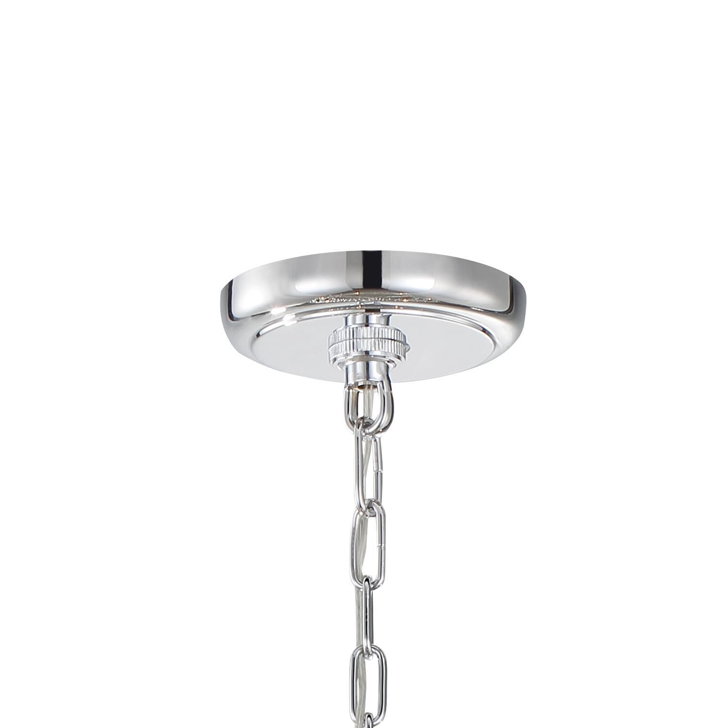Shown in Polished Chrome finish and Clear Glass Drops crystal