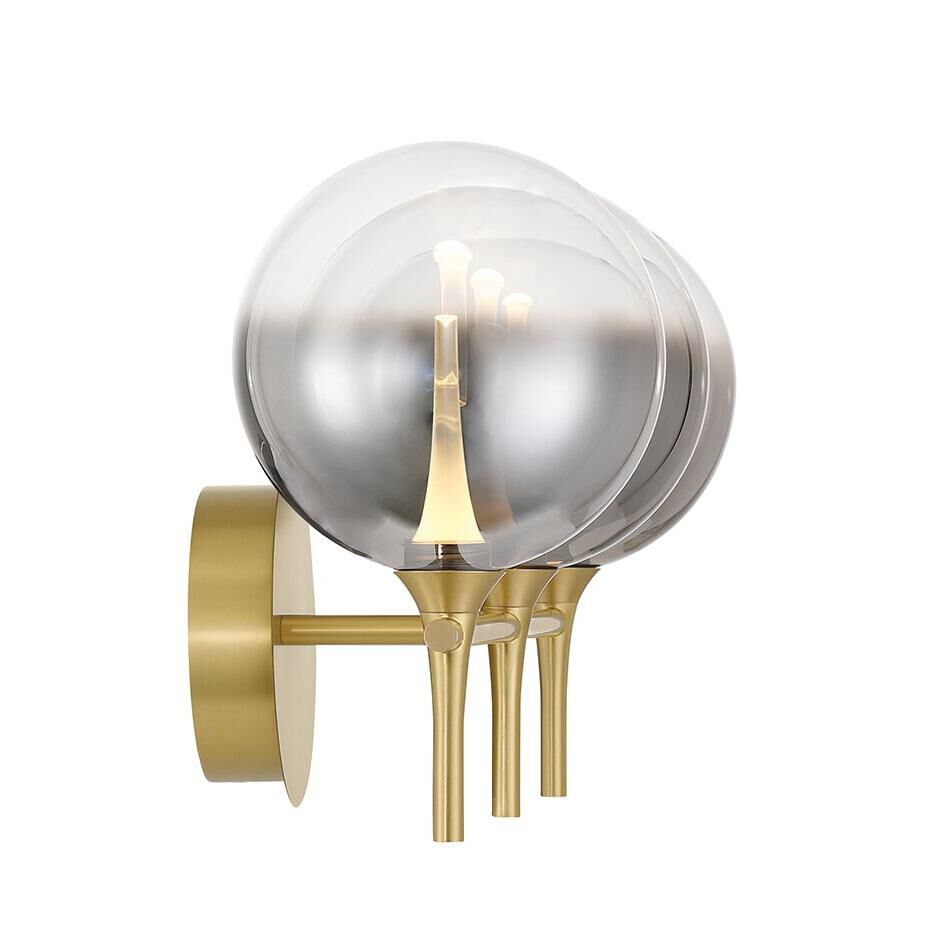 Shown in Gold finish and Smoked glass