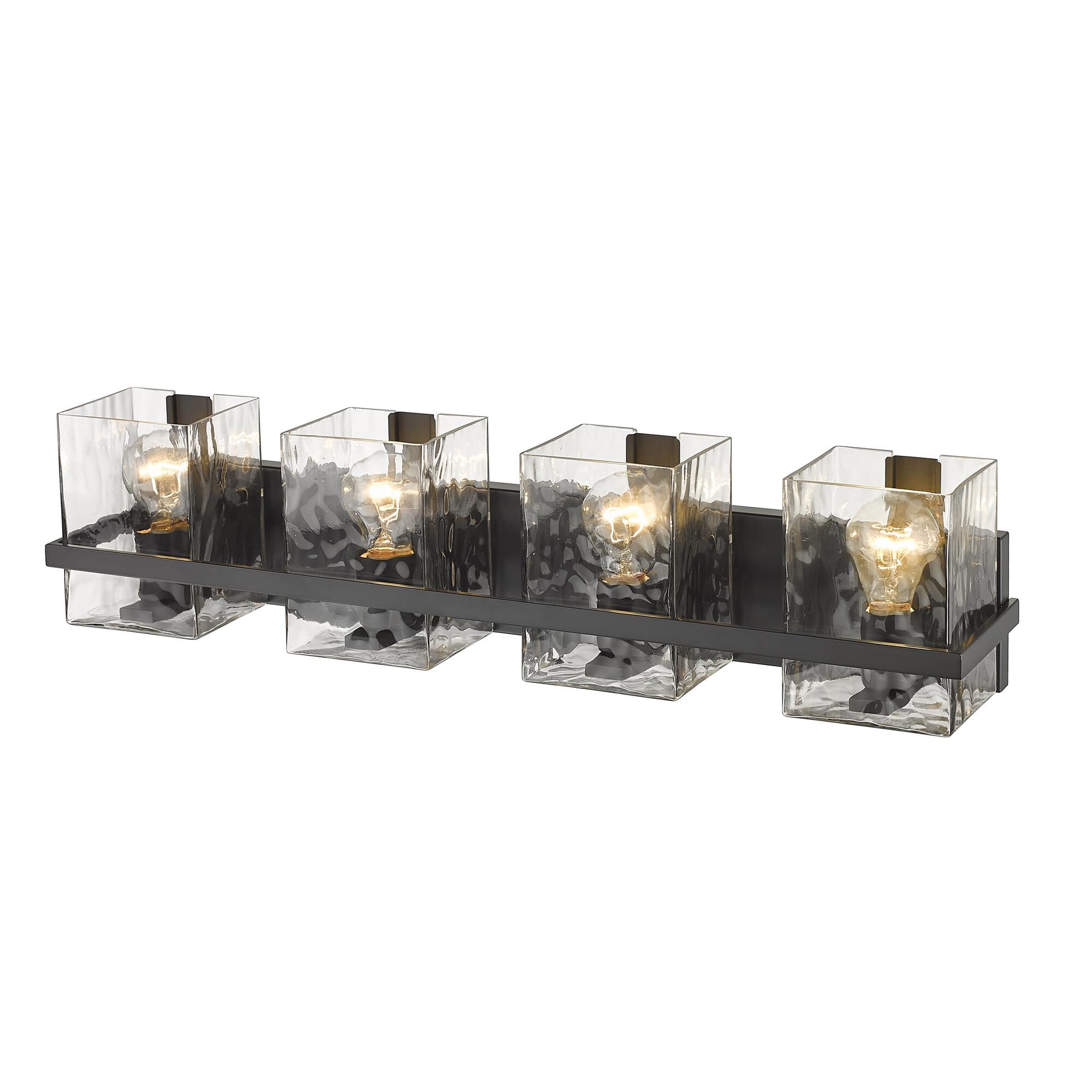 Shown in Matte Black finish and Glass shade