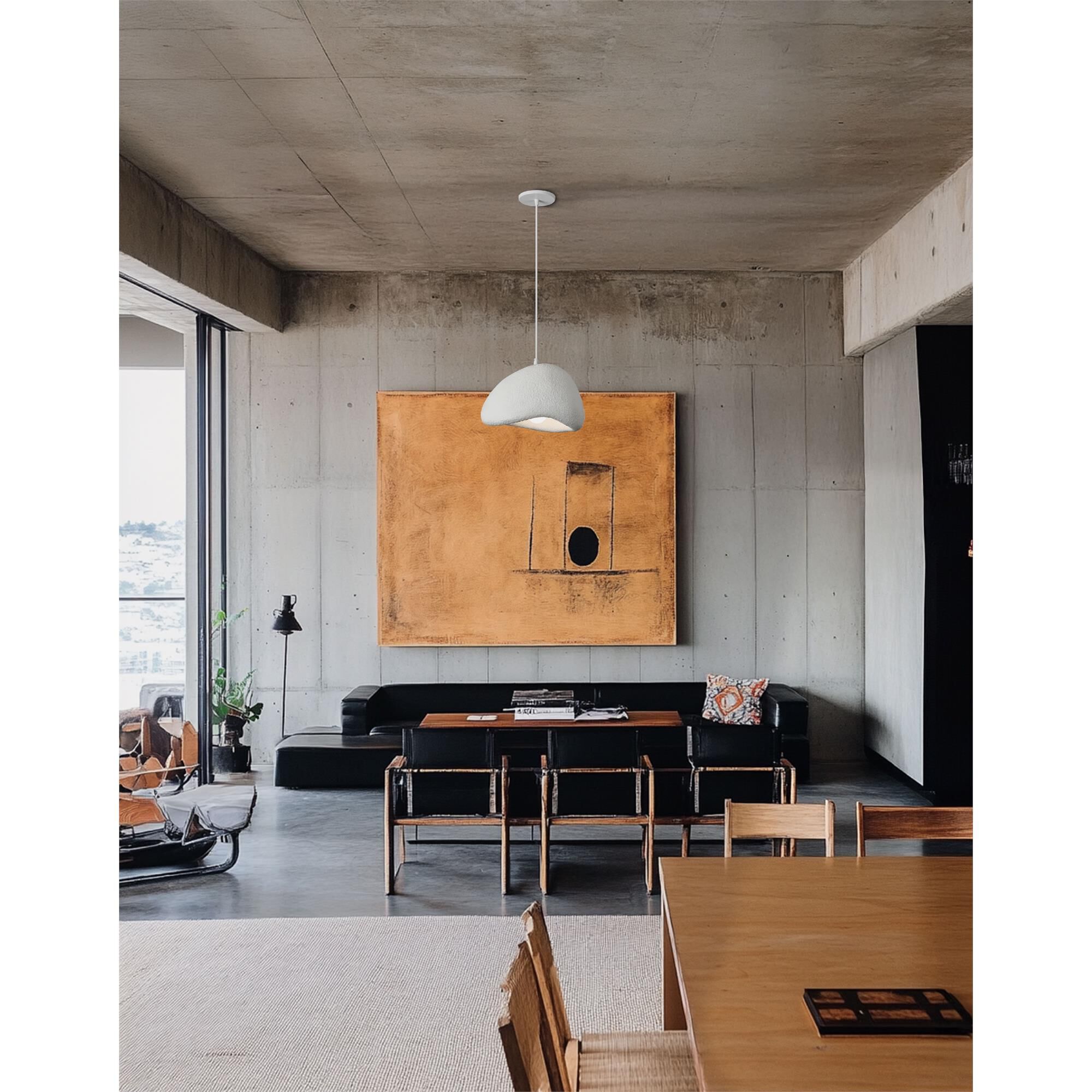 Shown in White finish and Metal shade