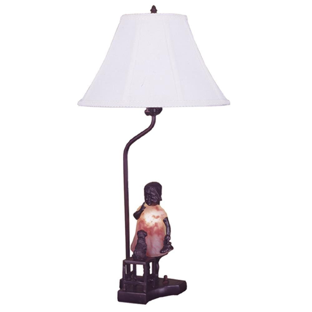 Silhouette Girl With Kitten Accent Lamp by Meyda Lighting