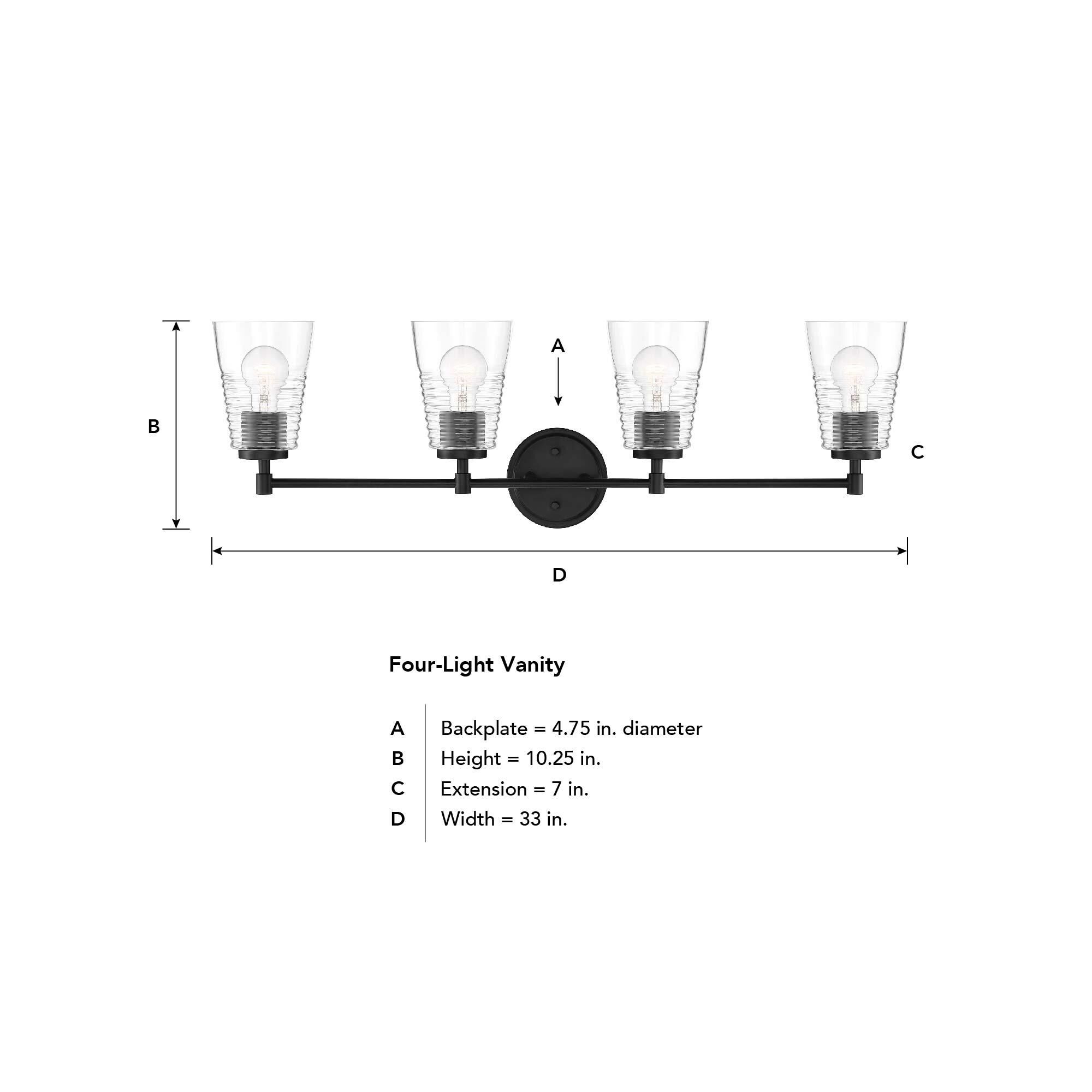 Ingo 33 Inch 4 Light Bath Vanity Light by Designers Fountain