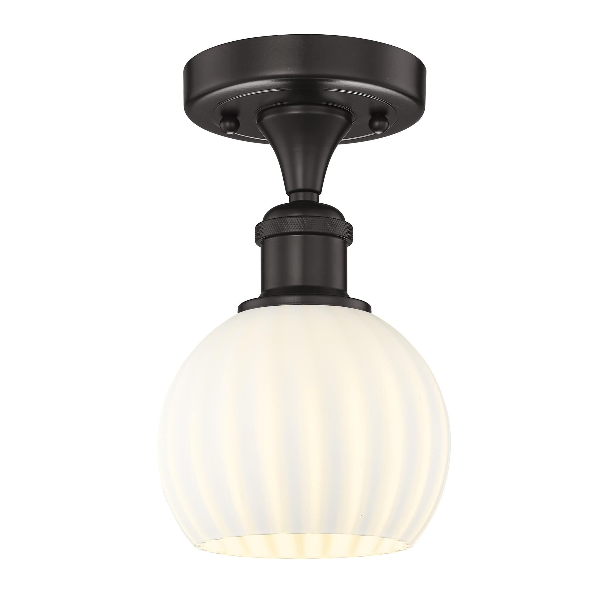 Bruno Marashlian White Venetian 6 Inch Semi Flush Mount by Innovations Lighting