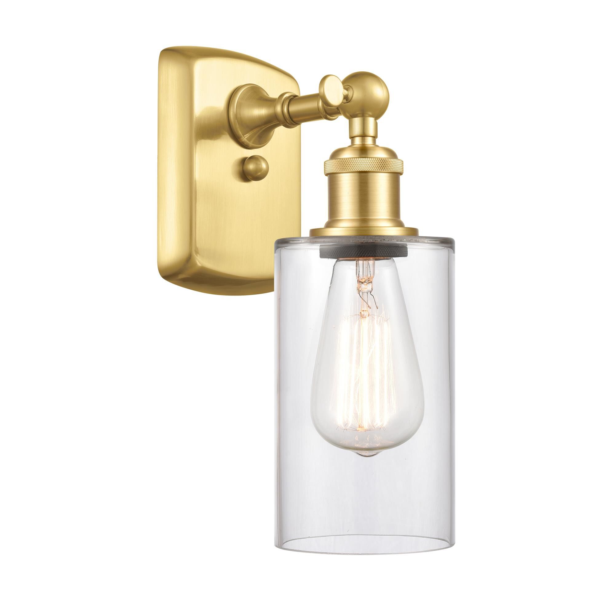Shown in Satin Gold finish and Drum glass and Glass shade and Polished Chrome accent