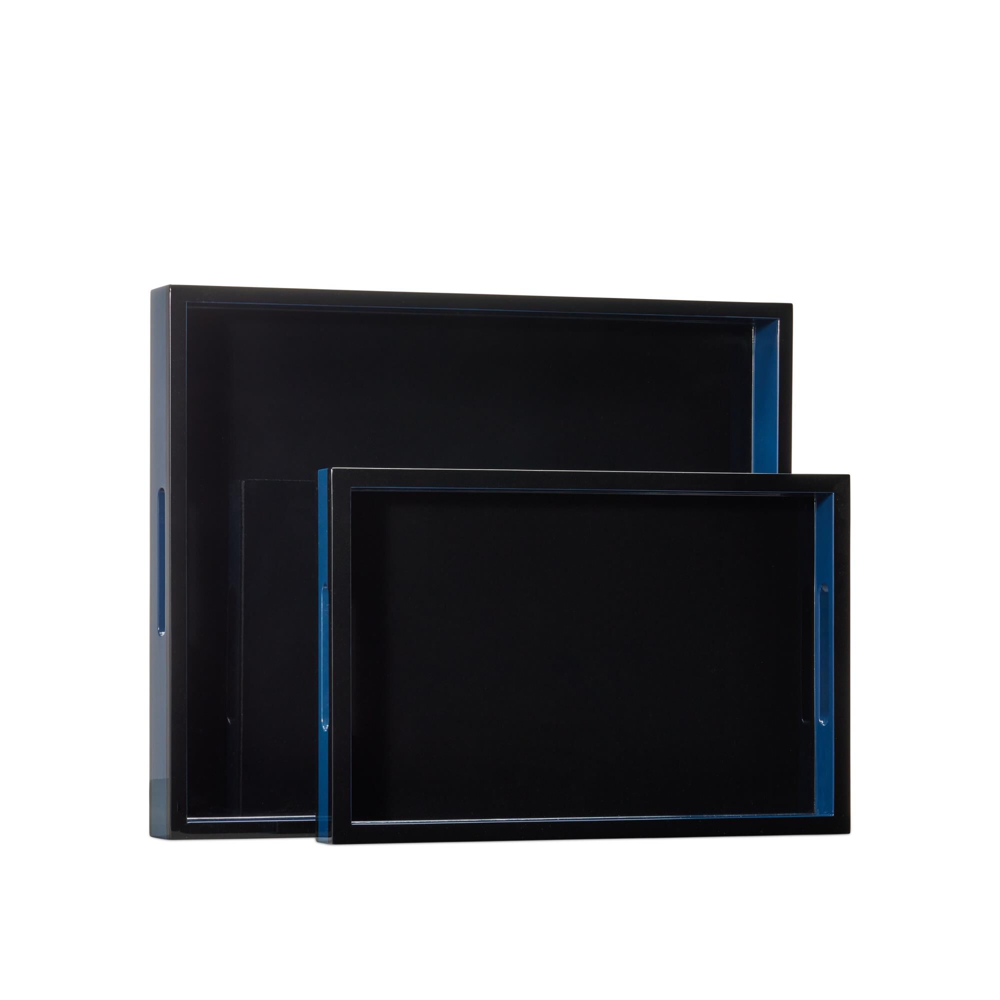 Navy Lacquer Tray by Currey and Company