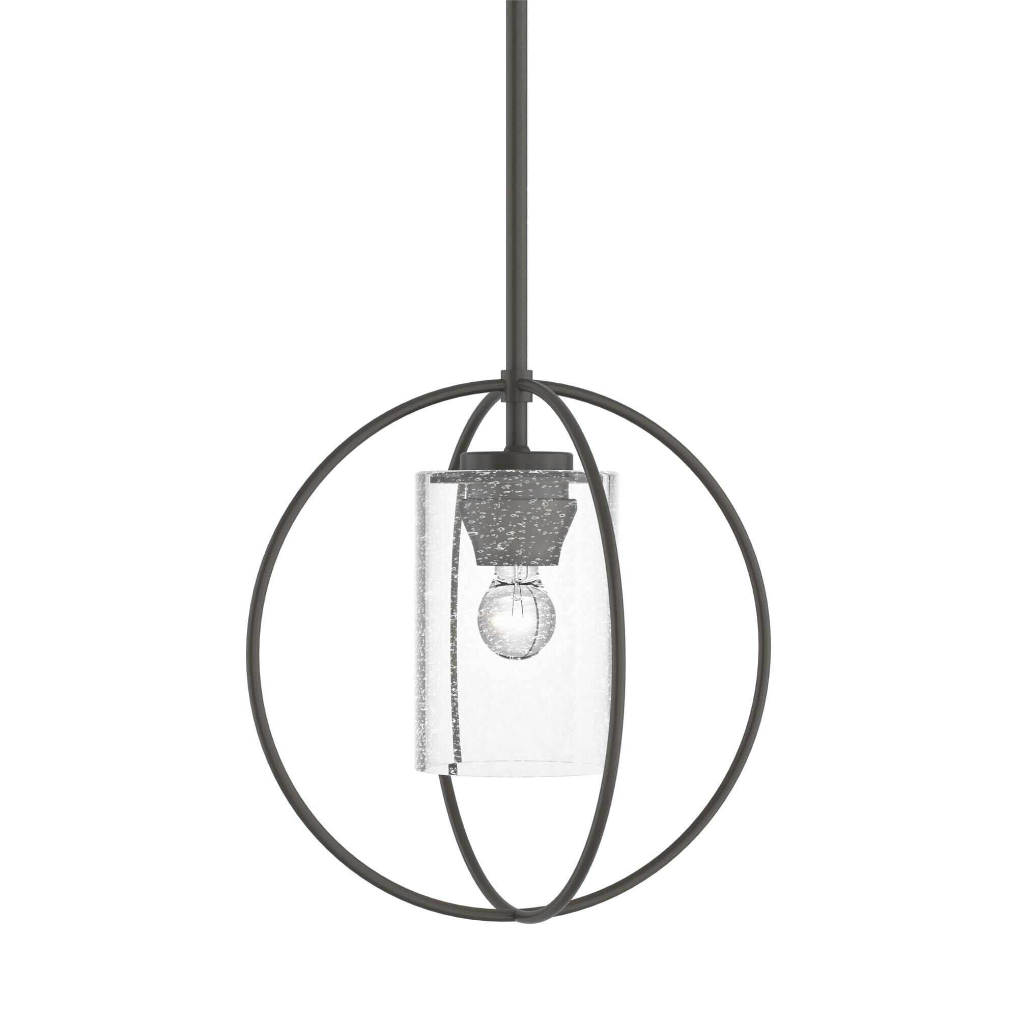 Shown in Dark Smoke finish and Seeded Clear glass