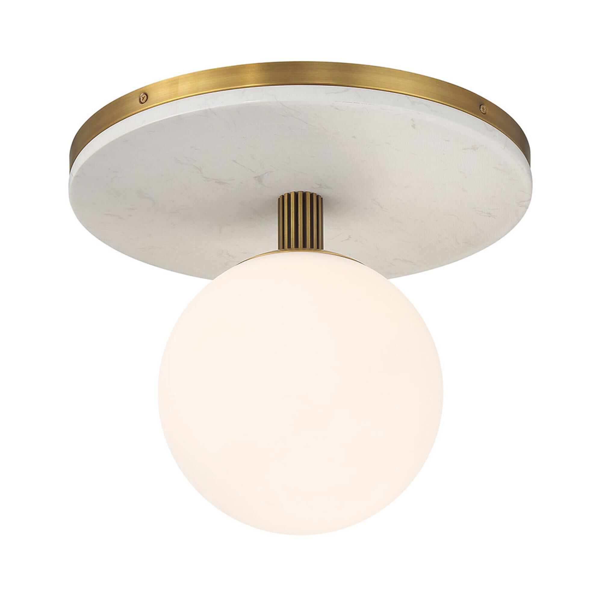 Shown in Antique Brass finish and Opal Etched glass
