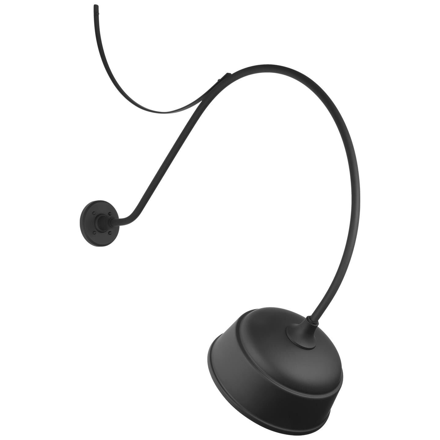 Shown in Matte Black finish and Black shade