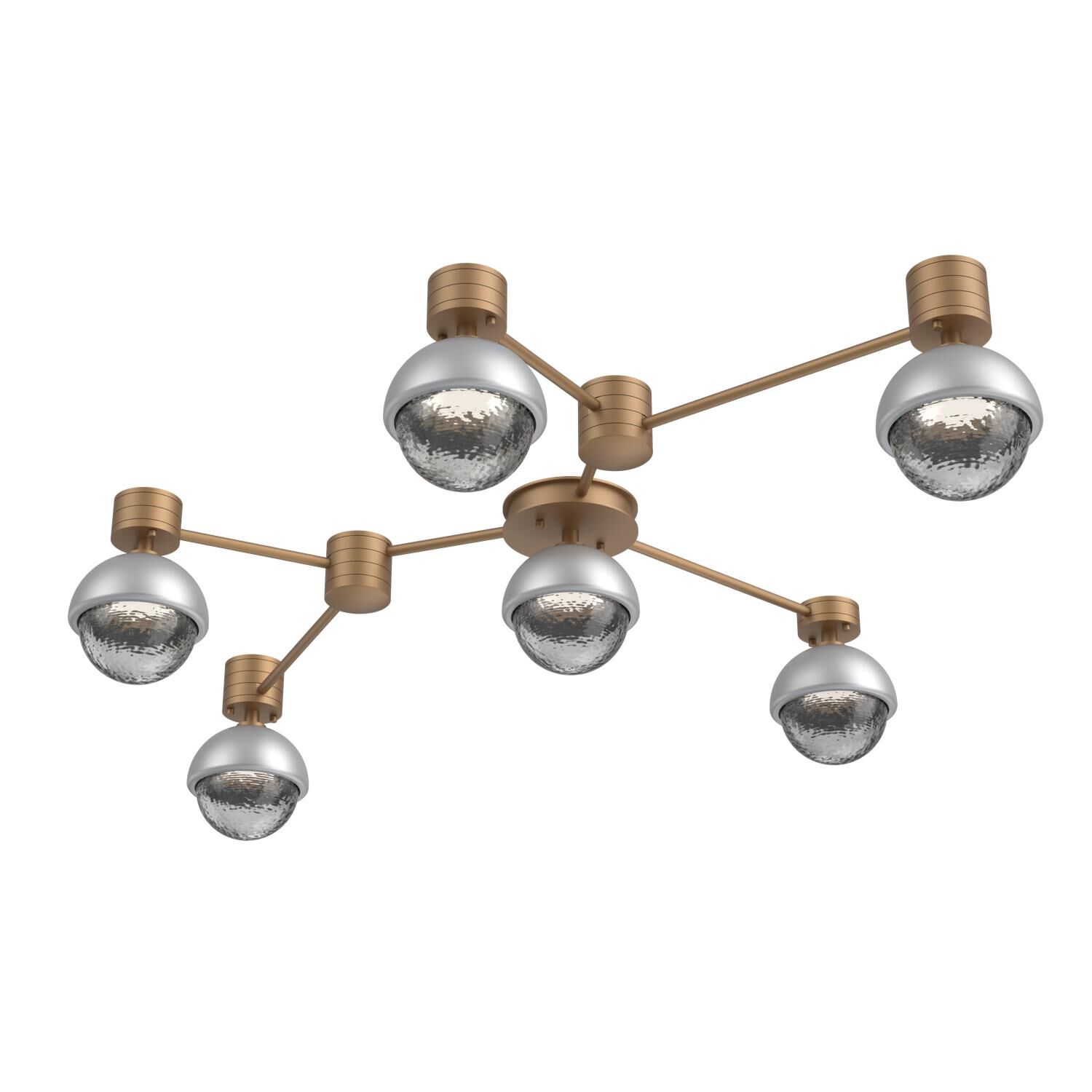 Shown in Novel Brass finish and Smoke glass and Classic Silver accent