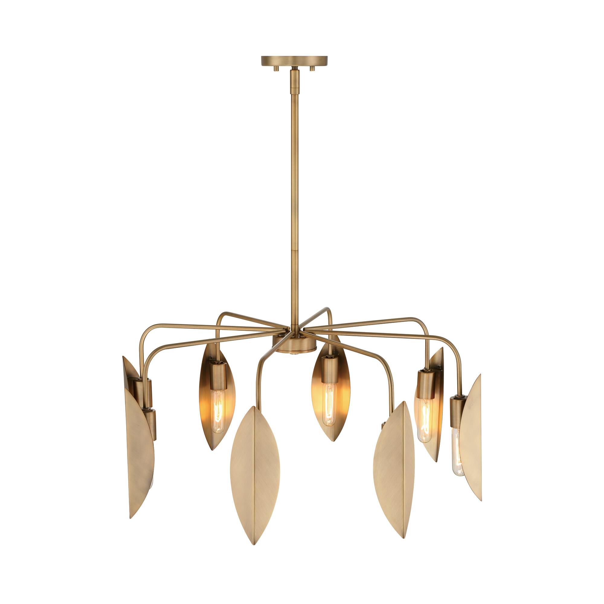 Shown in Old Satin Brass finish and Metal shade