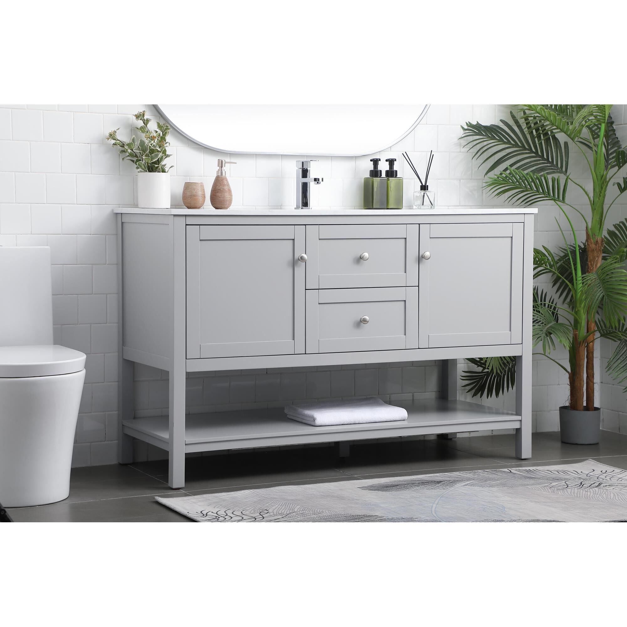Heath 54 Inch Bath Vanity by Elegant Decor