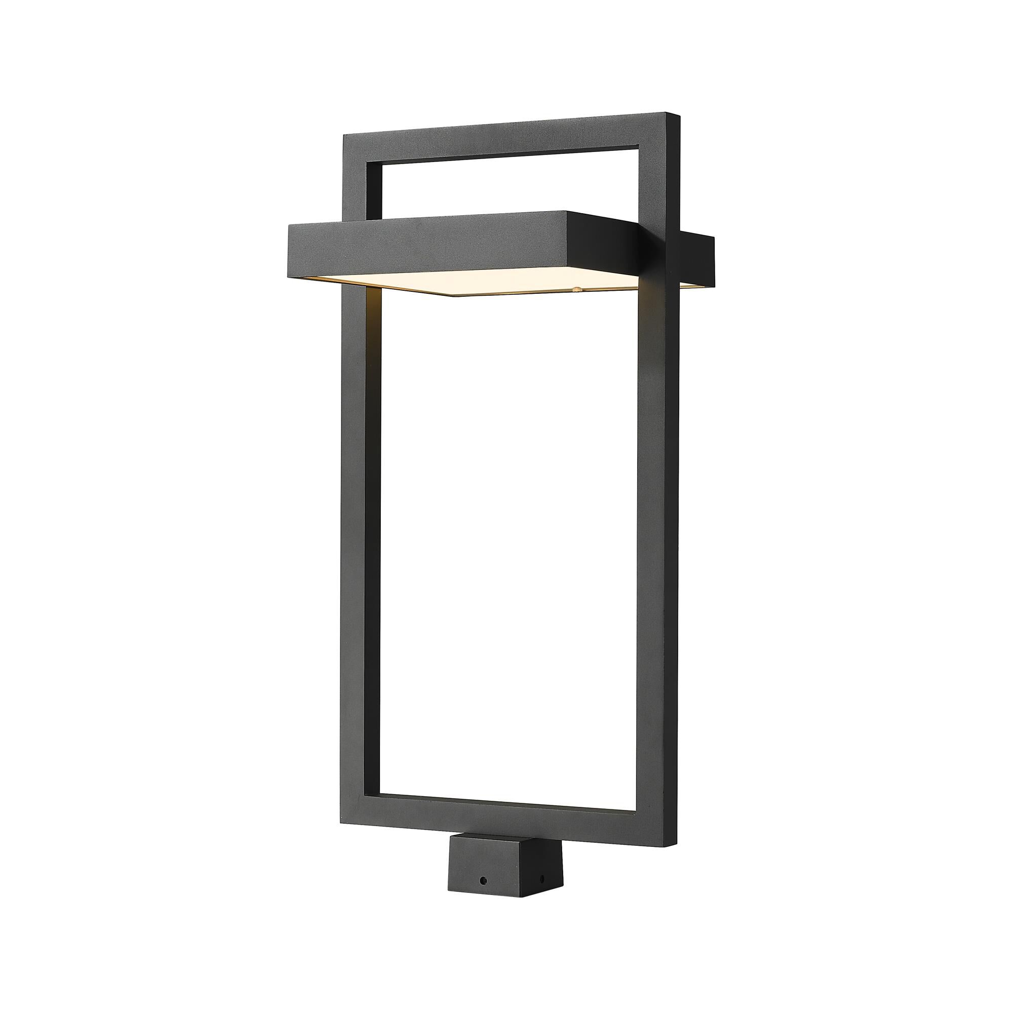 Shown in Black finish and Glass shade
