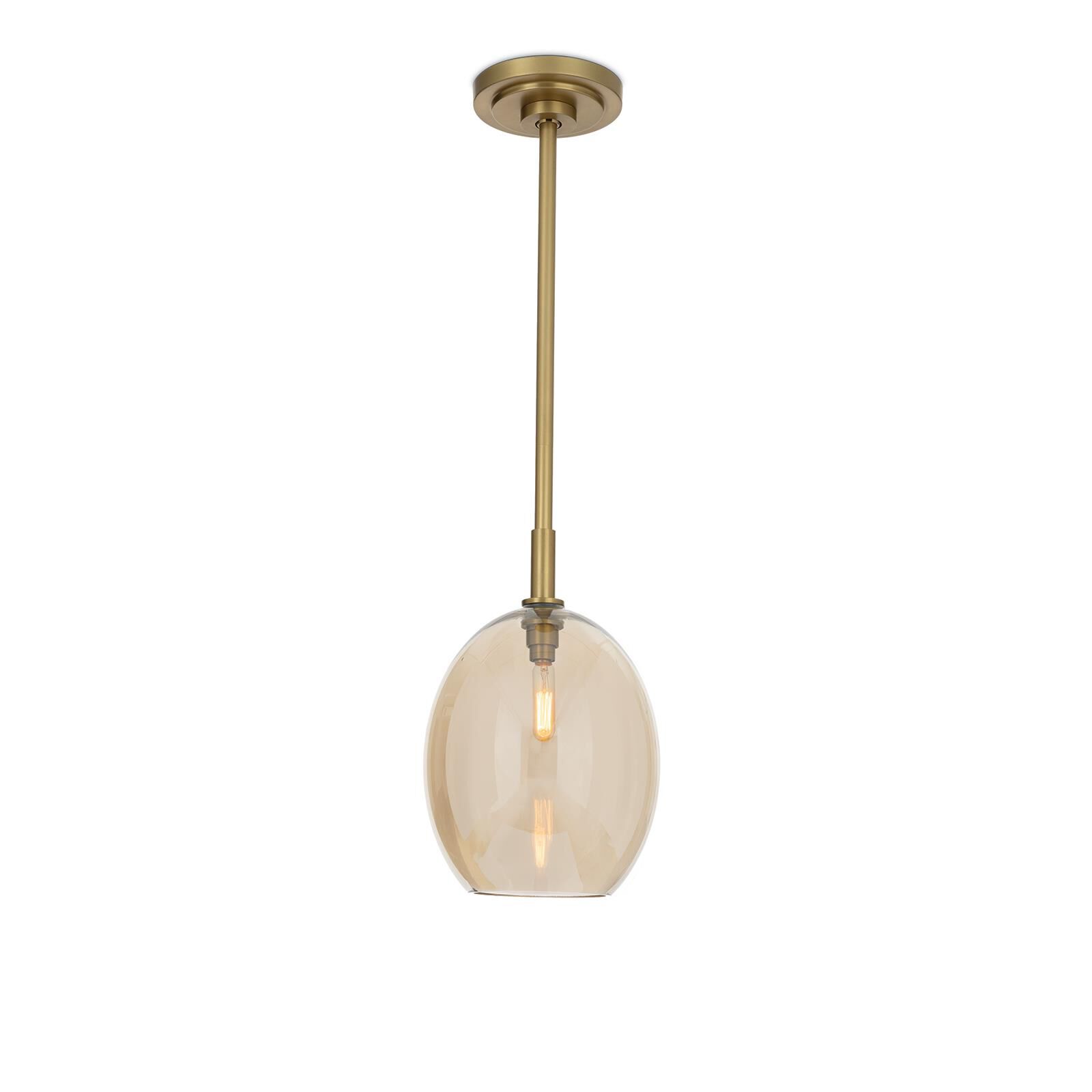 Shown in Natural Brass finish and Champagne glass