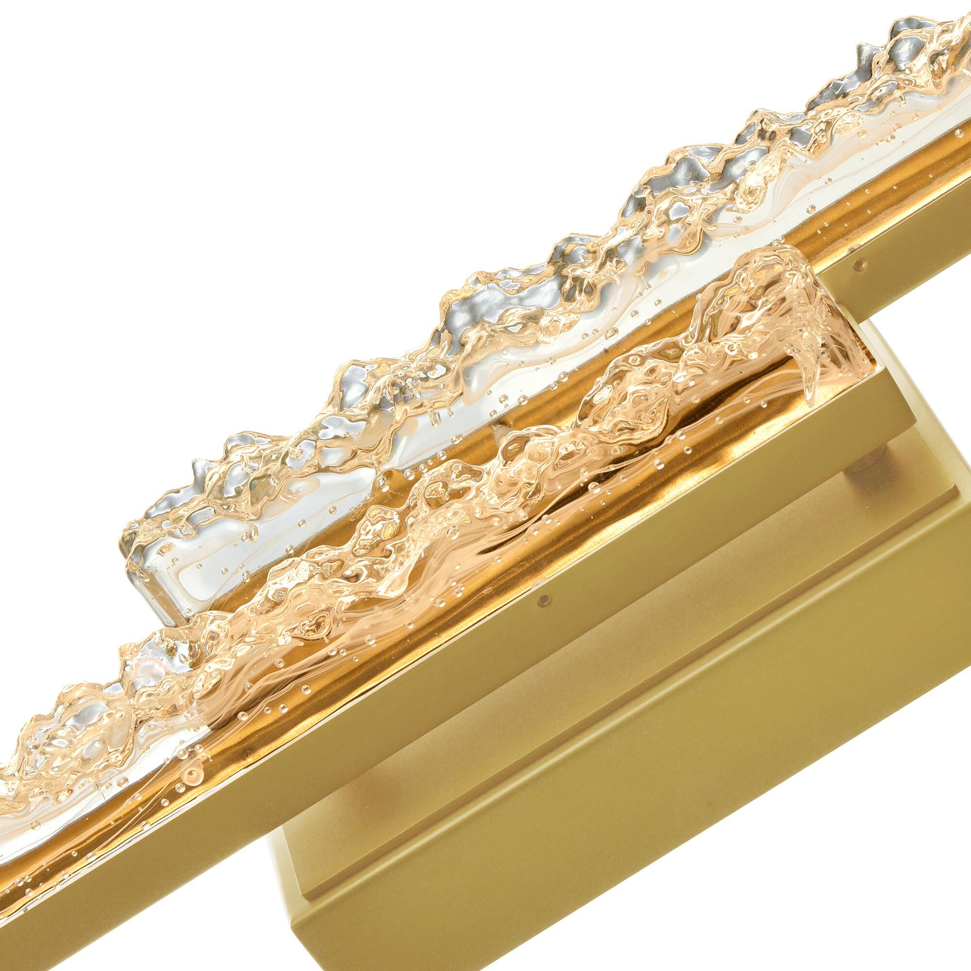 Shown in Brass finish and Clear crystal