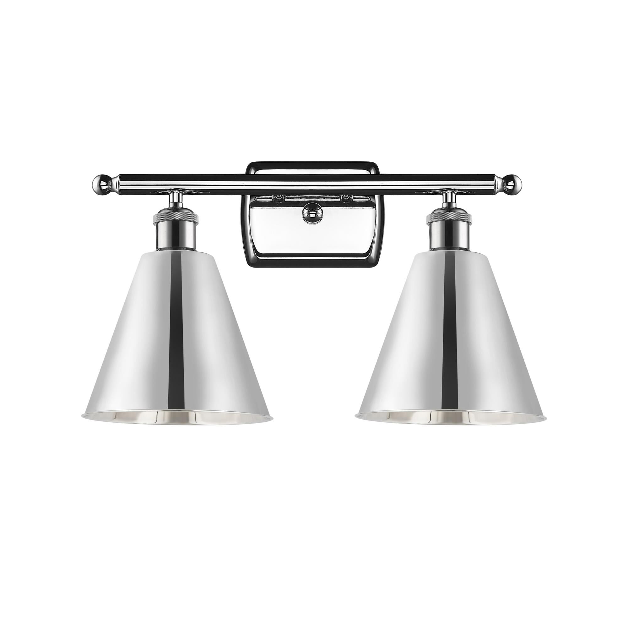 Shown in Polished Chrome finish and Polished Chrome Ballston Cone shade