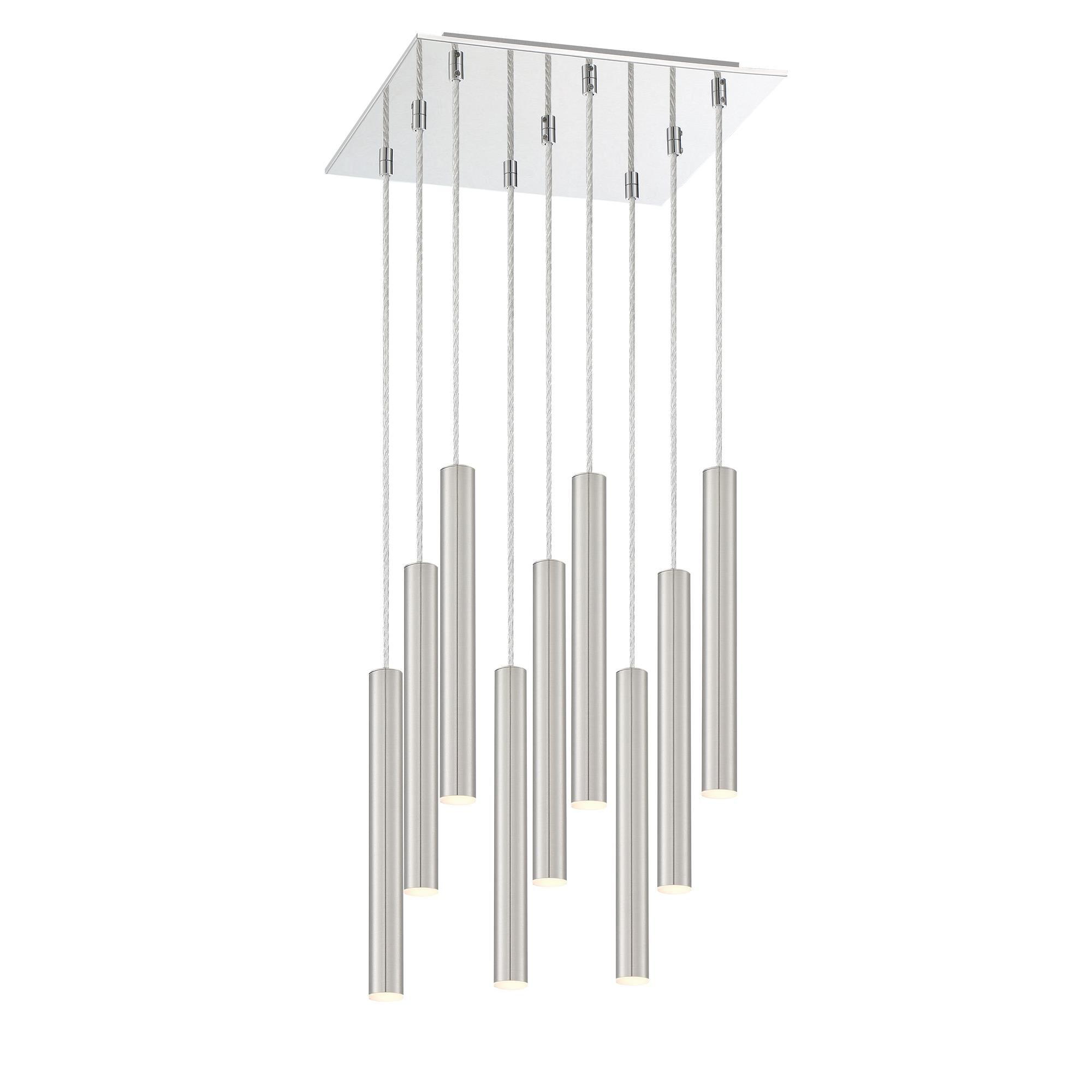 Shown in Chrome finish and Steel glass and Steel shade